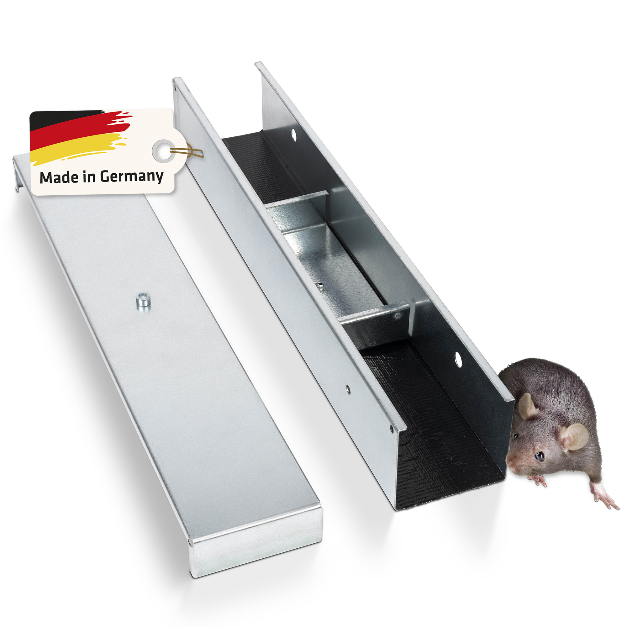 ratten-koederbox-koederstation-62388 Metall-Köderfalle – die Gift-Köderstation für Mäuse und Ratten von GARDIGO