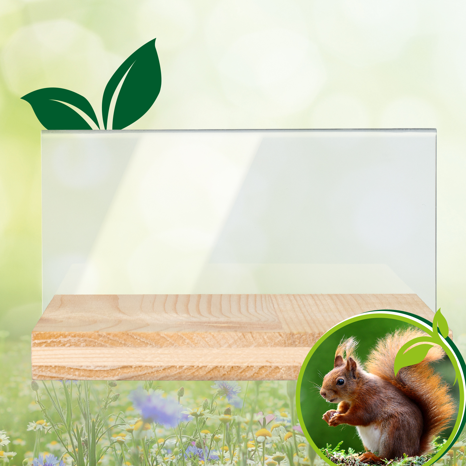 92140-frontblende-eichhoernchen-futterstation-Nahrung-im-winter Die Blende bietet den Eichhörnchen ein kleines Sitzbrett auf dem sie genüsslich die Nüsse hinter der Scheibe verspeisen können.