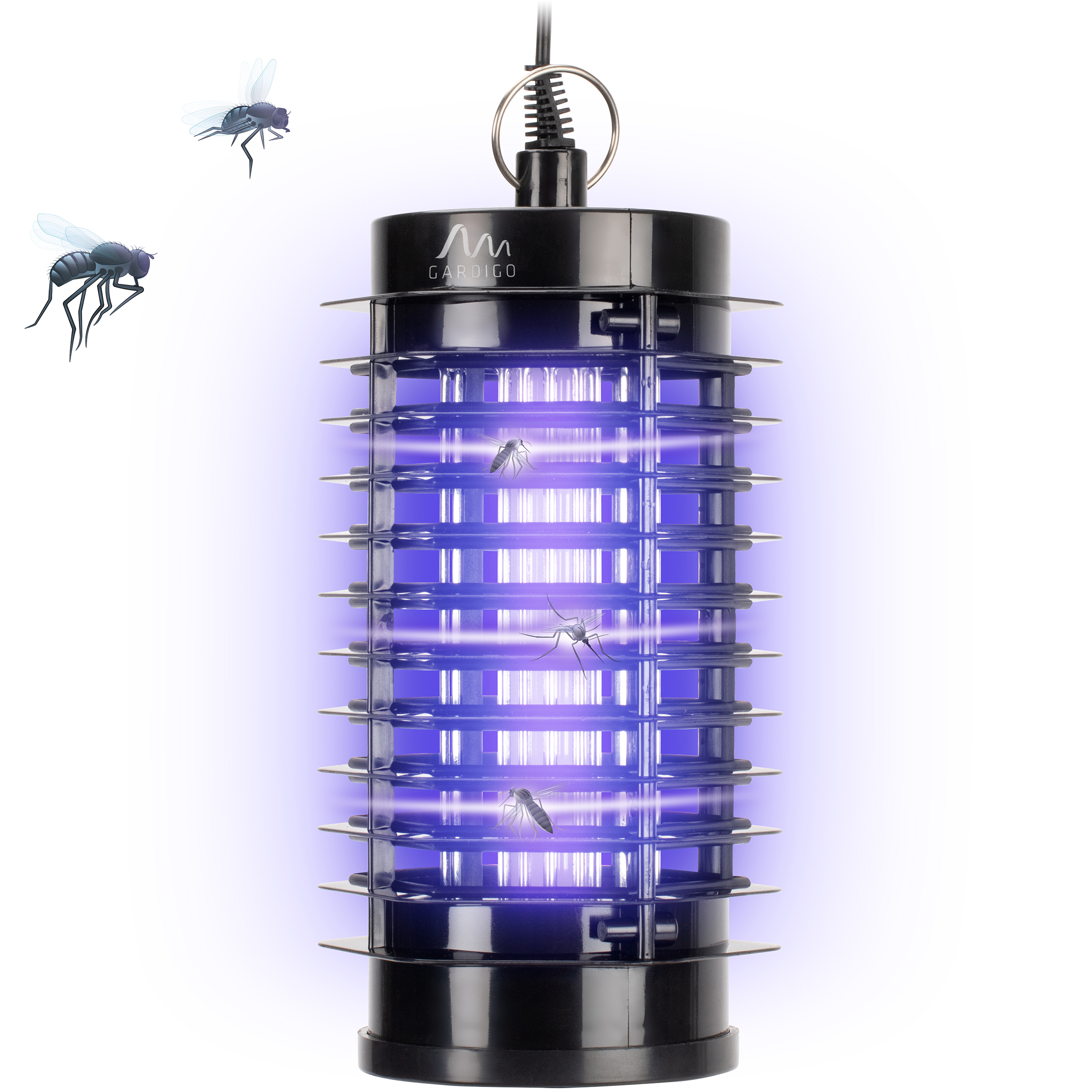 62331-Fluginsekten-Vernichter-25qm-Fliegen-Insektenabwehr Fluginsekten-Vernichter 25m² – die kompakte Mückenlampe mit UV-Licht von GARDIGO