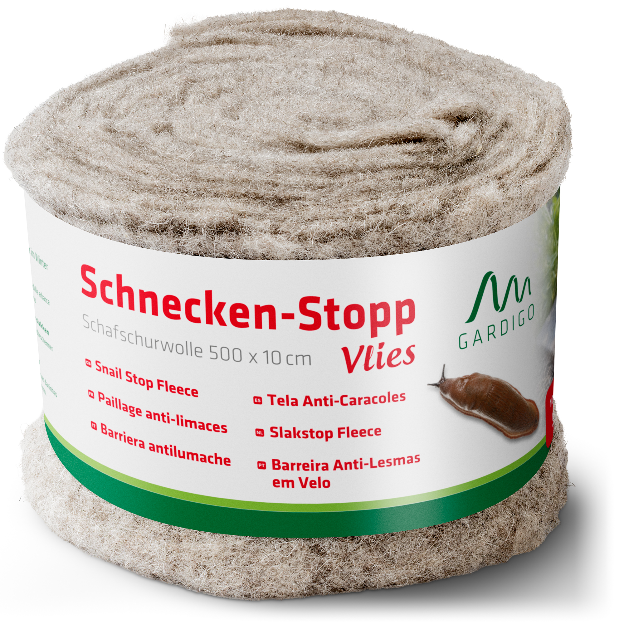 Schafwolle gegen Schnecken | ca. 500x10 cm | Schneckenschutz für Beete & Blumentöpfe Schafwolle gegen Schnecken