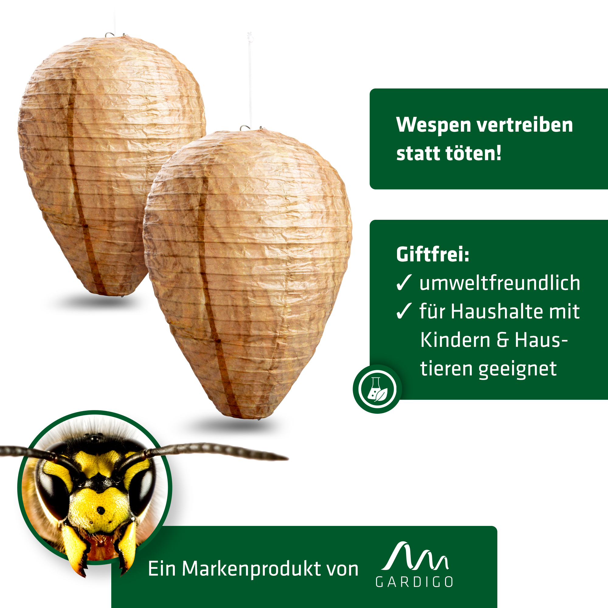 wespennest-papier-dummy-666612 Wespen vertreiben ohne Gift, mit dem Papier-Dummy Wespennest