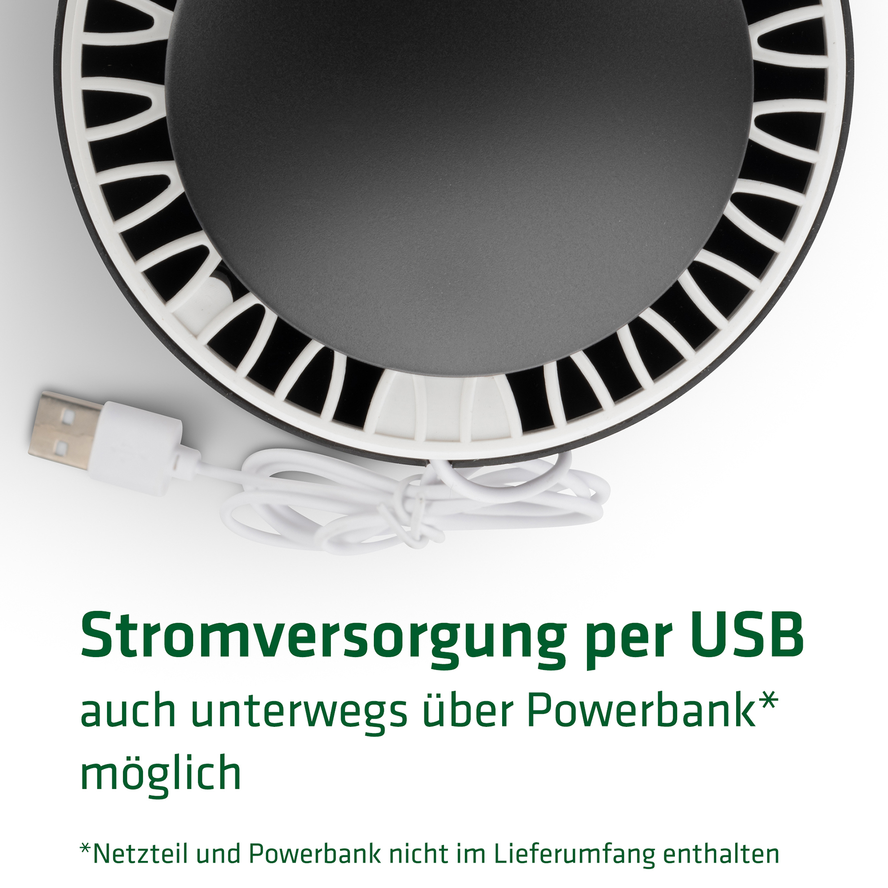 mueckenlampe-mit-usb-62454 Via USB wird die Mückenlampe mit Strom versorgt