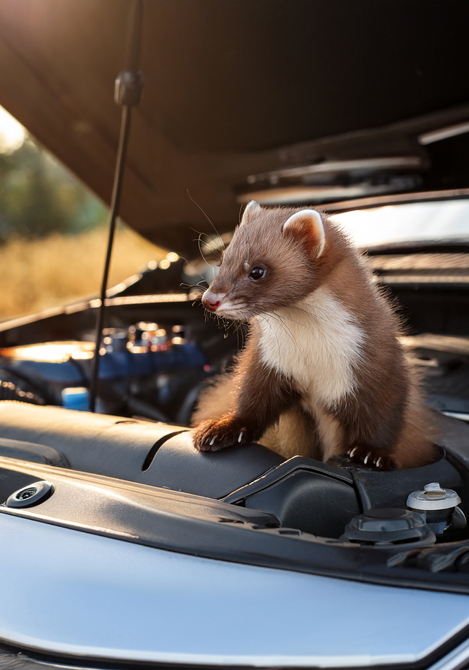 Marder im Auto