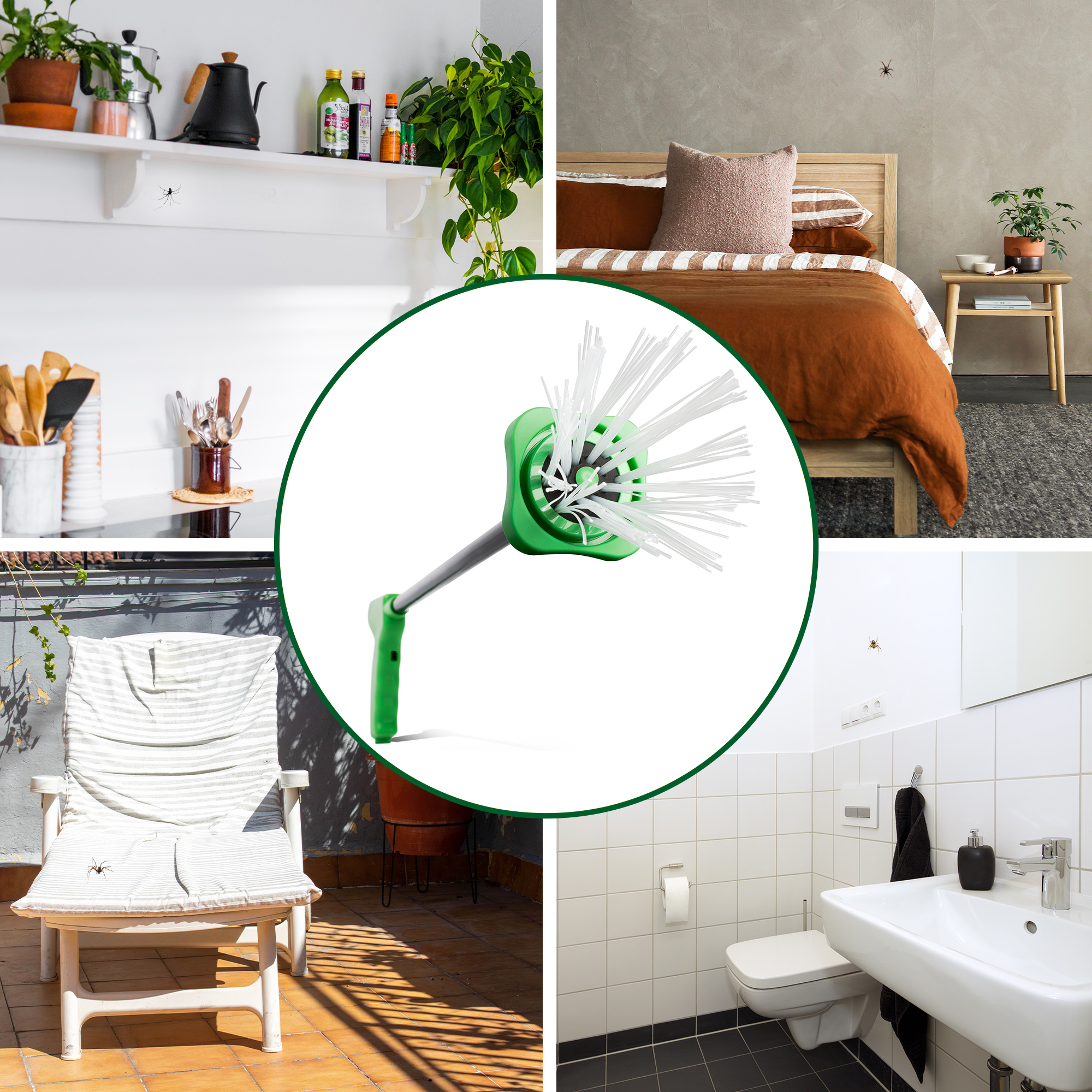 66976-Spinnen-Faenger-Schlafzimmer-Badezimmer Spinnen? Igitt! Greifen Sie die Spinne aus sicherer Entfernung & hinaus mit dem Tier.