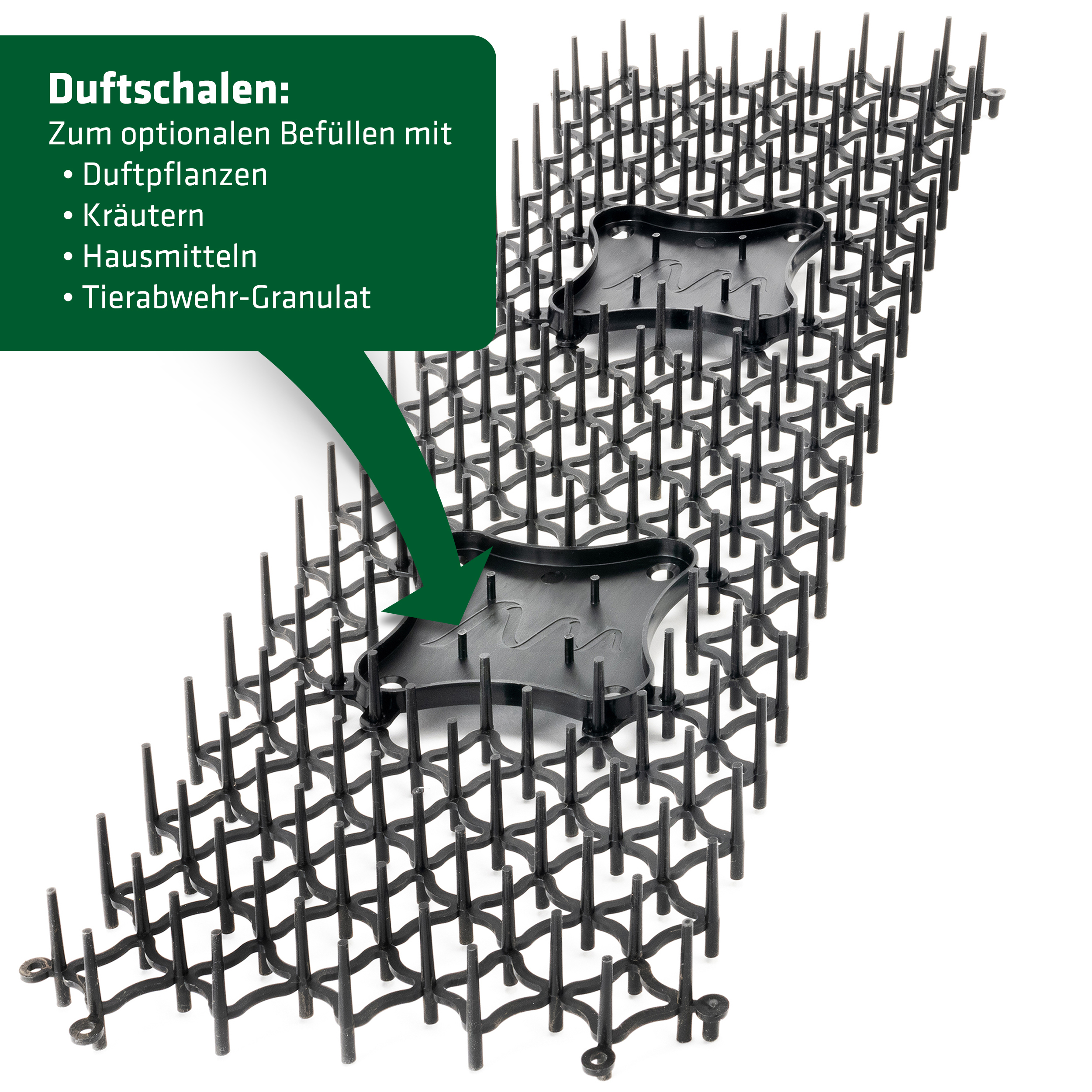duftschalen-dornengitter-60041 Die Duftschalen unseres Dornengitters machen es noch vielseitiger einsetzbar.