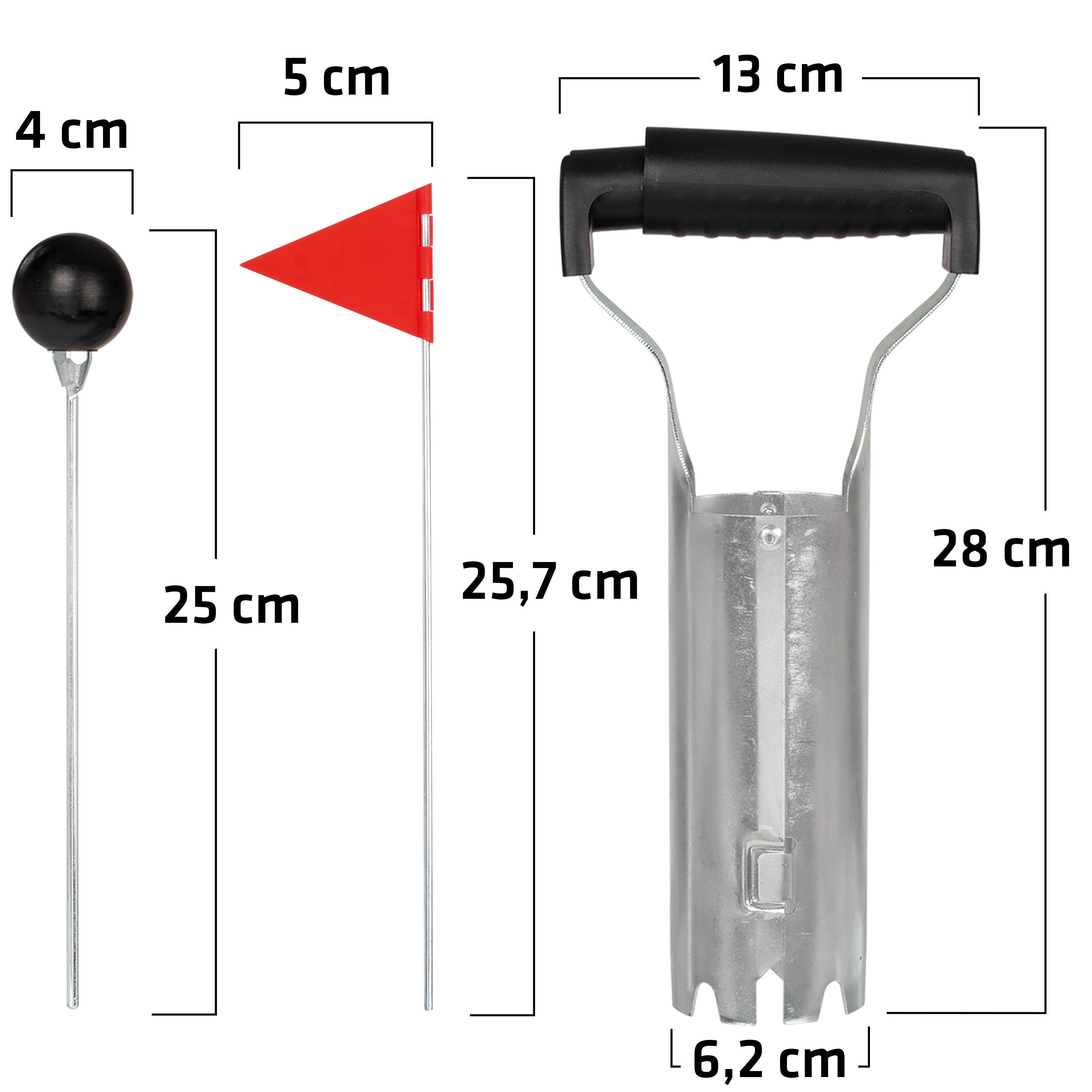 erdloch-stecher-70044-masse Abmessungen