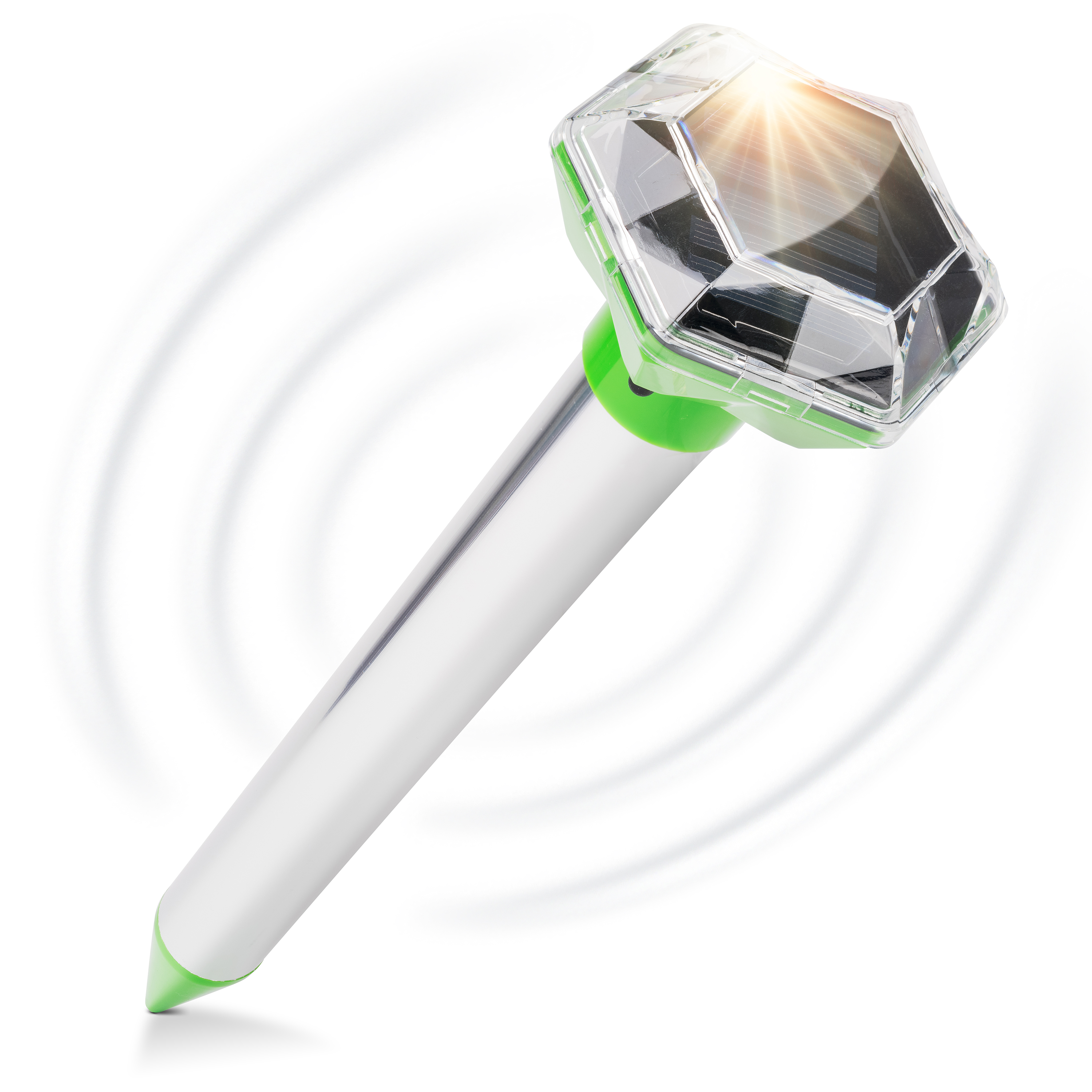 GARDIGO Maulwurfvertreiber Maulwurf-Ameisen-Frei Solar Diamant – der solarbetriebene Maulwurfvertreiber