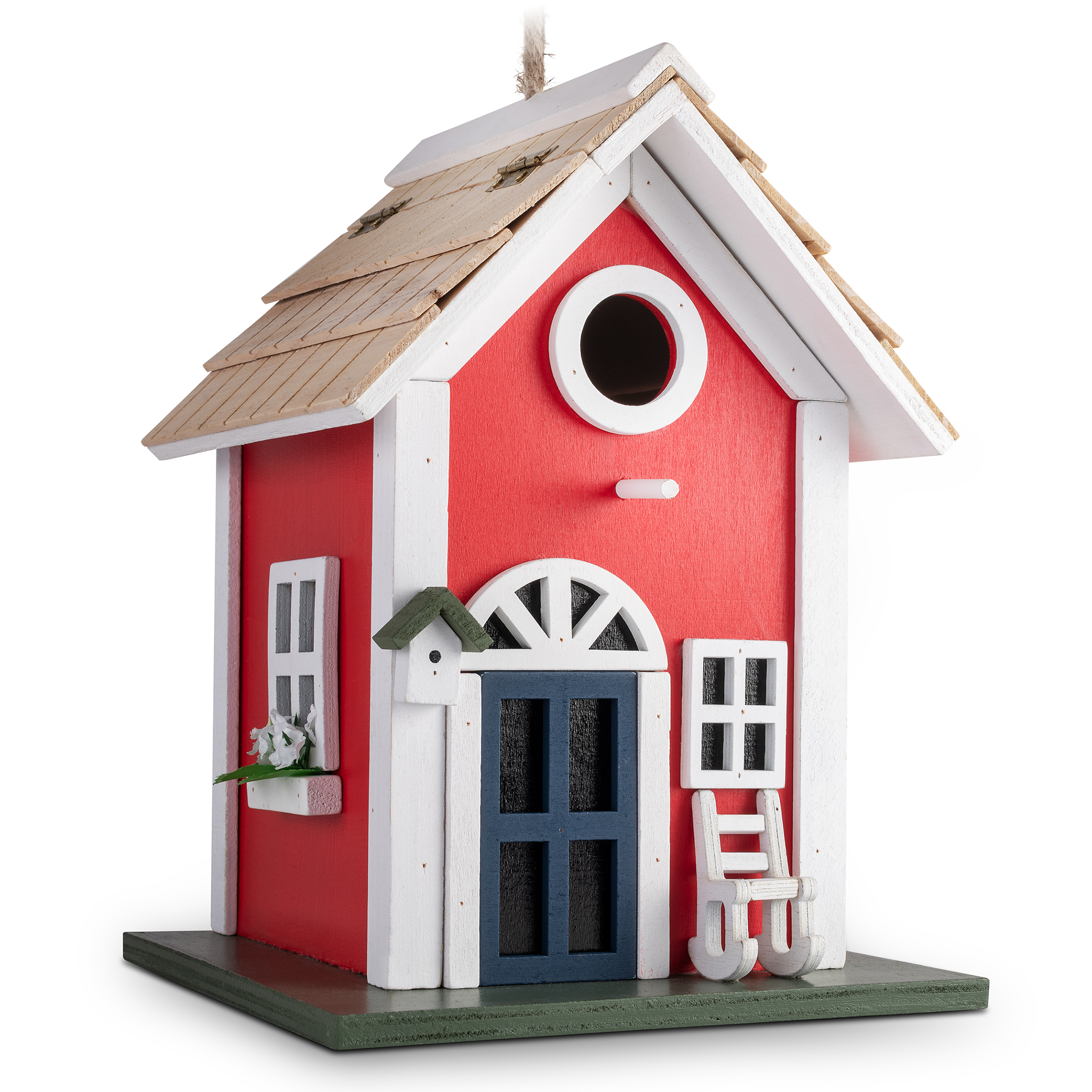 Nistkasten-Schwedenhaus-90578 Vogel-Nisthaus Schwedenhaus – der originelle & dekorative Nistkasten im Schwedenhaus-Stil von GARDIGO