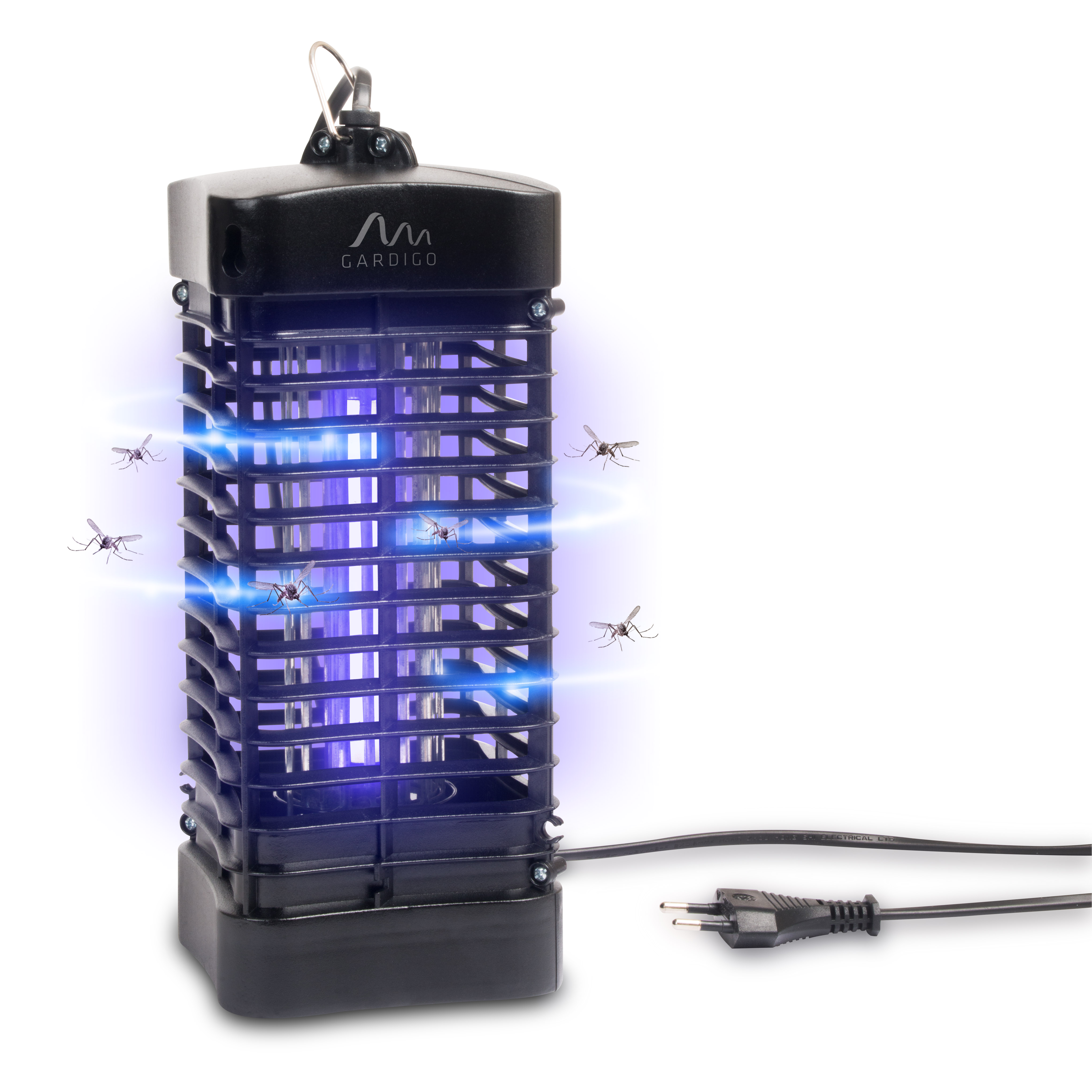 62303-Fluginsektenvernichter-25qm-UV-Licht-Insektenvernichter-Mueckenabwehr Fluginsektenvernichter 25qm mit UV-Licht – der Insektenvernichter mit verschiedenen Aufhängungen und praktischer Kabelführung von Gardigo