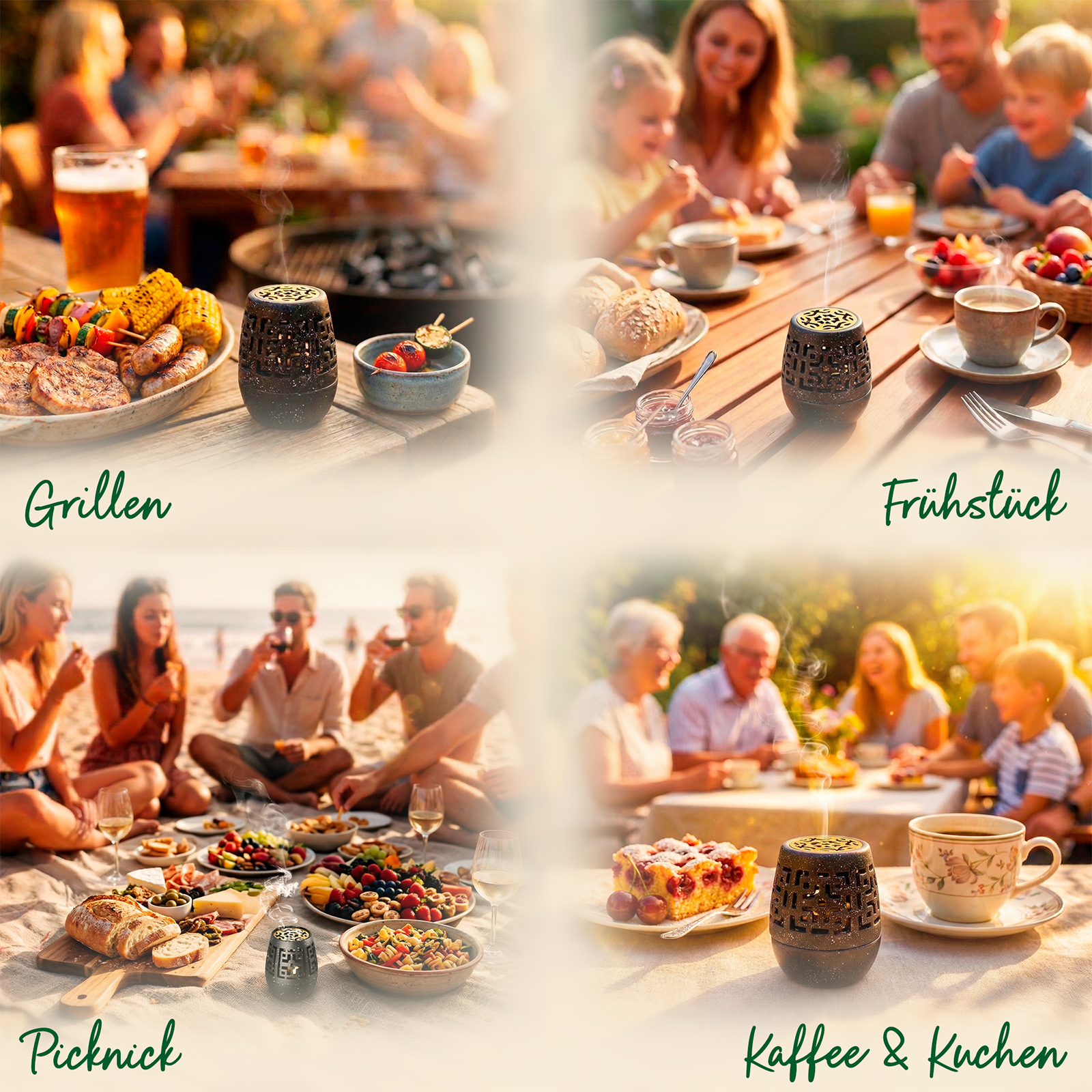 Wespen vom Essen vertreiben: beim  Grillen, Früchstück, Picknick, Kaffee & Kuchen