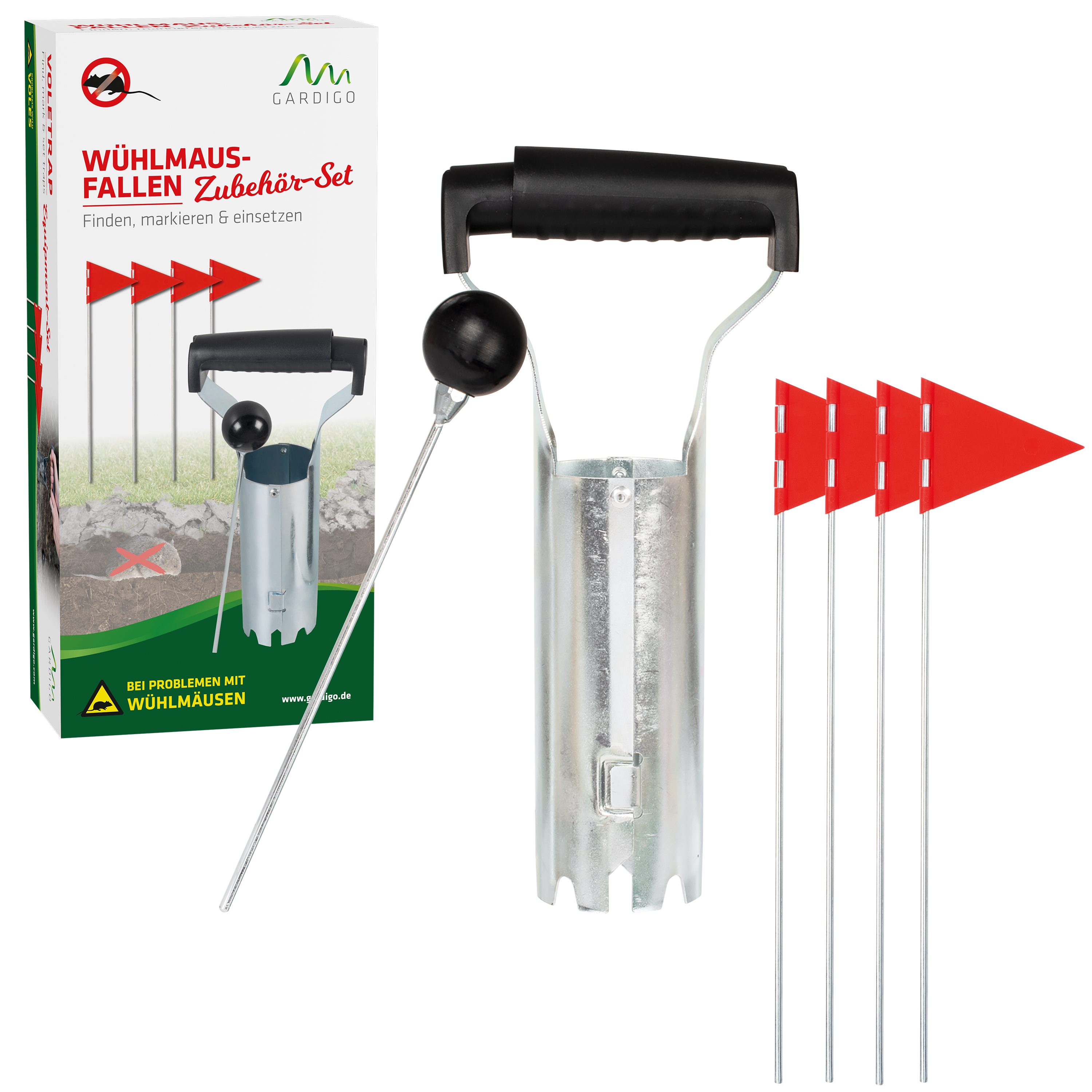 wuehlmausfalle-70044-Lieferumfang Der Lieferumfang des Wühlmausfallen-Zubehör-Sets