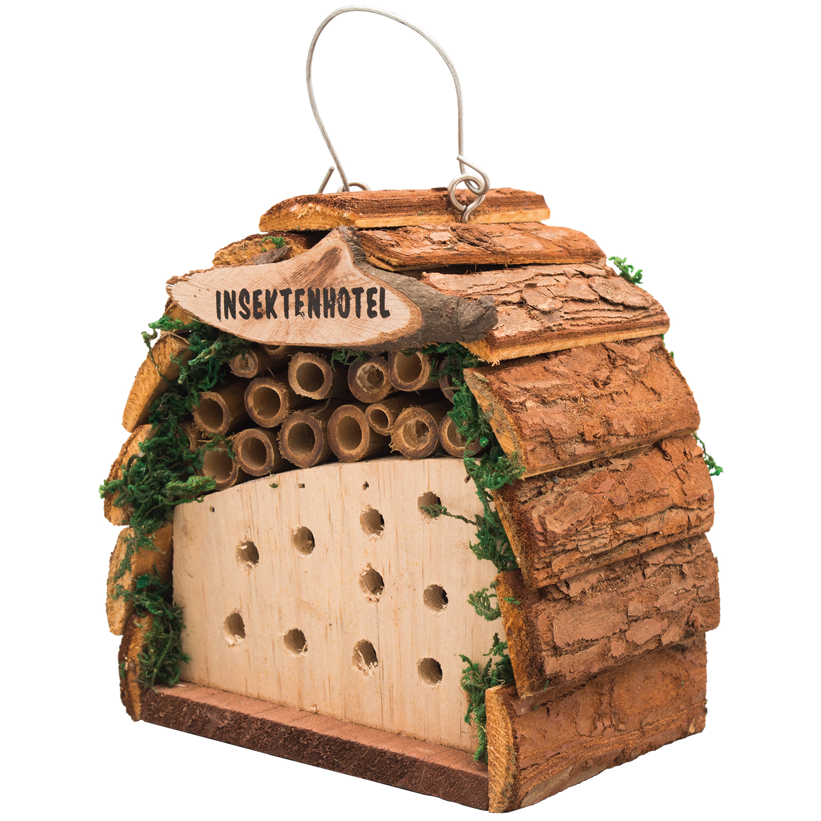 90560-Insektenhotel-Nisthilfe-Holz Insektenhotel – das kleine Insektenhotel aus naturbelassenen Holz zum Aufhängen oder Hinstellen von GARDIGO