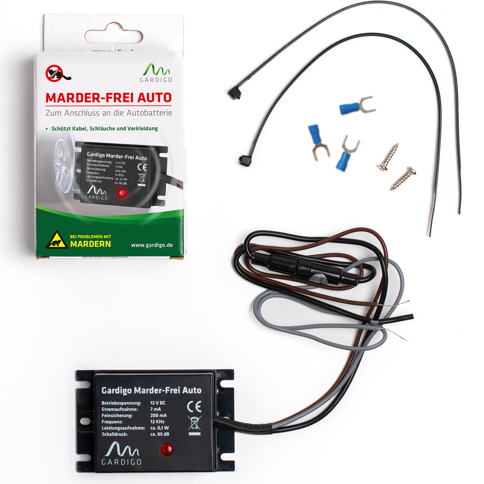 78405_Marderschutz_lieferumfang GARDIGO Marder-Frei Auto Lieferumfang