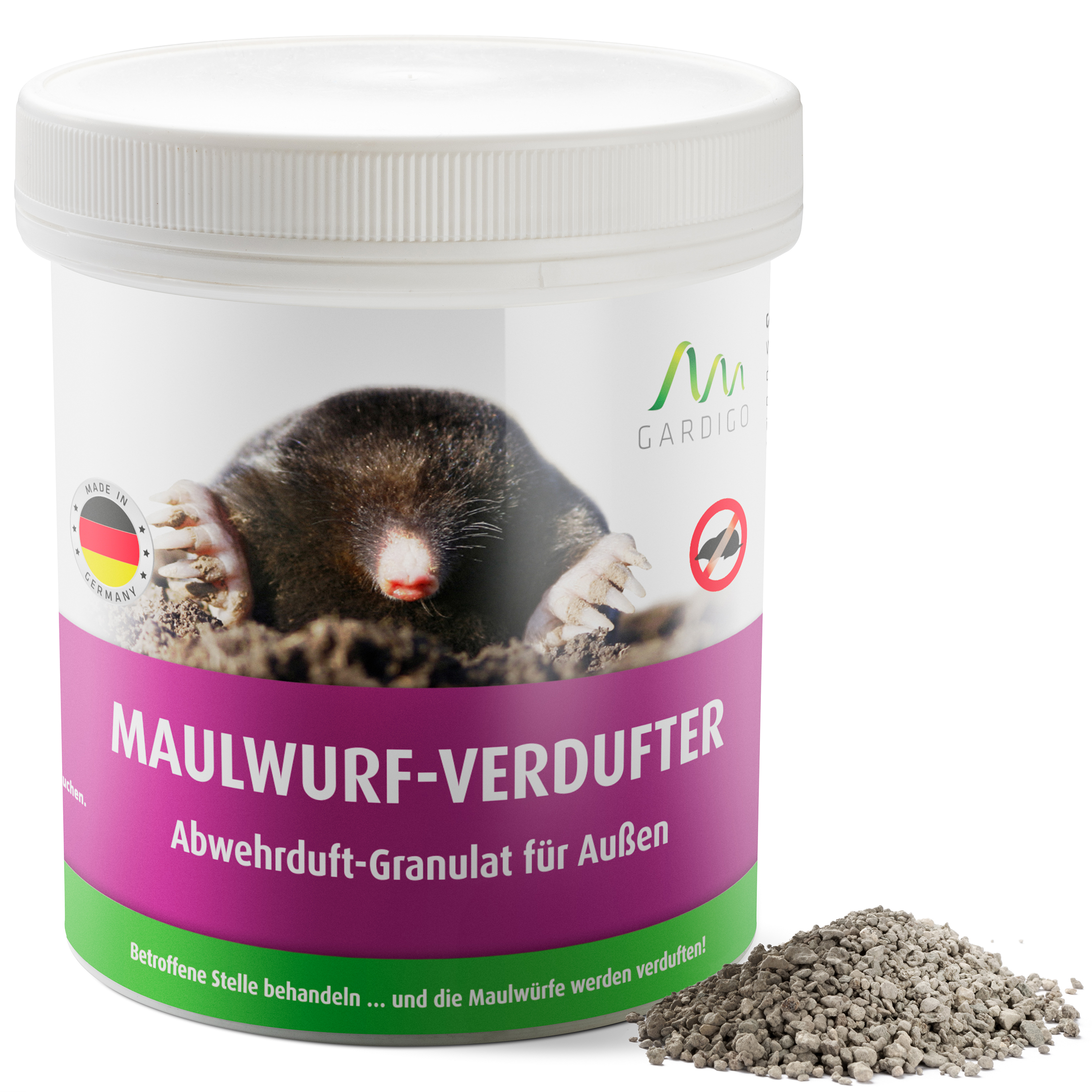 granulat-gegen-maulwurf-25105 Das Granulat gegen Maulwürfe von GARDIGO