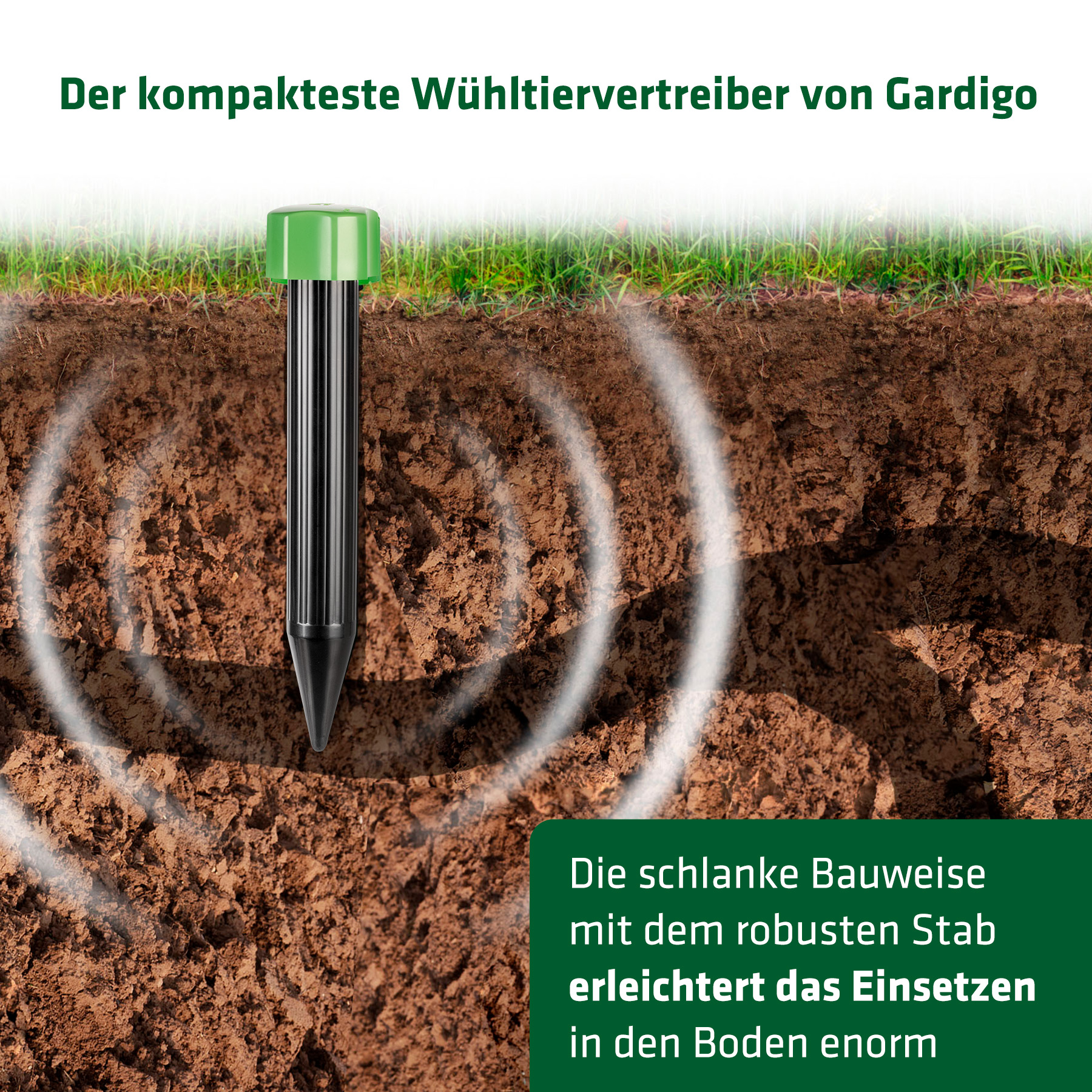 Sie werden zum Einsetzen des Gerätes keine Hilfsmittel benötigen.