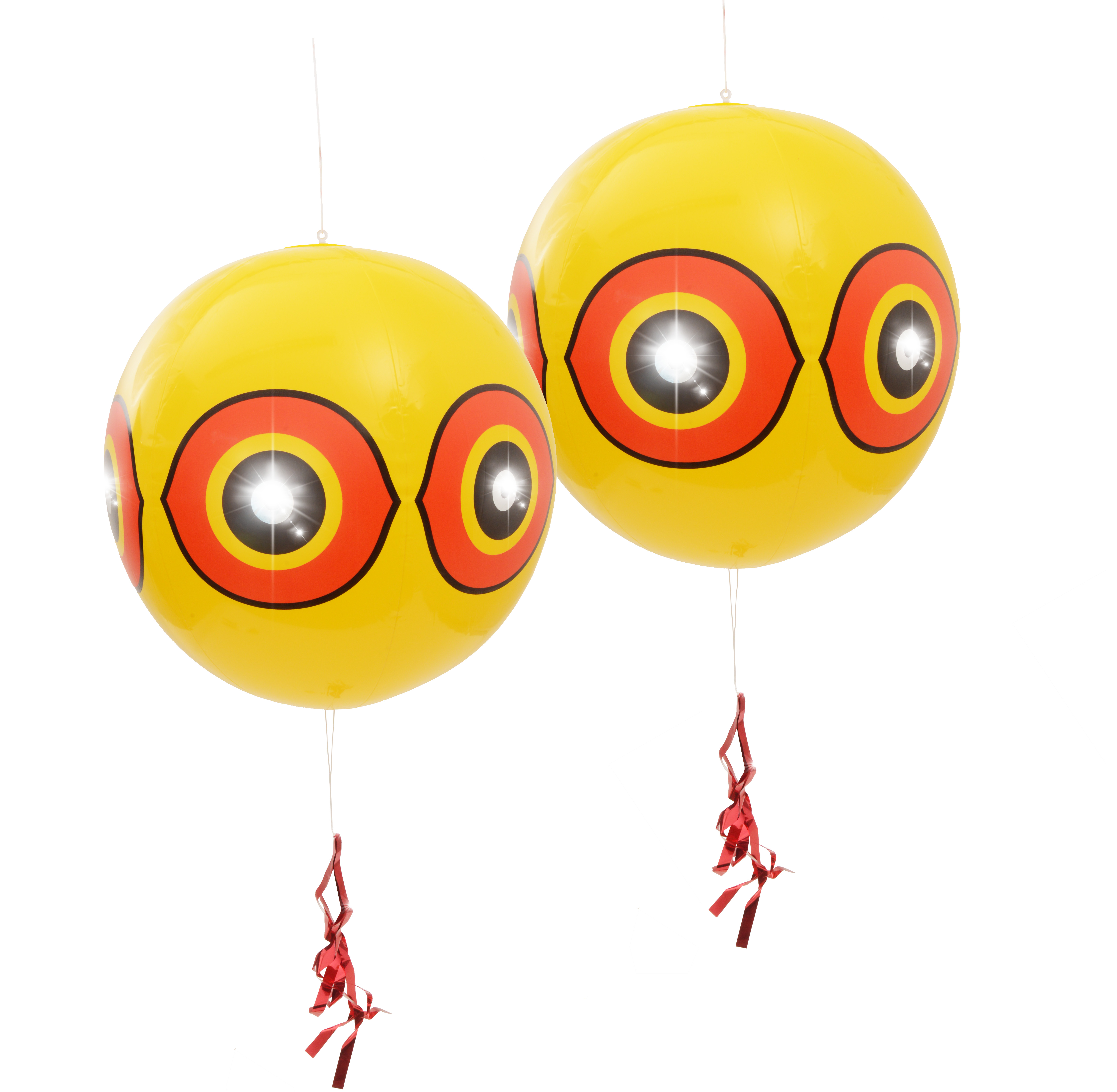 60094_Produktbild_1_72dpi_rgb Vogel- & Reiher-Abwehr Ballon 2er-Set – der Vogelschreck-Ballon mit Reflektoren und Flatterband von GARDIGO
