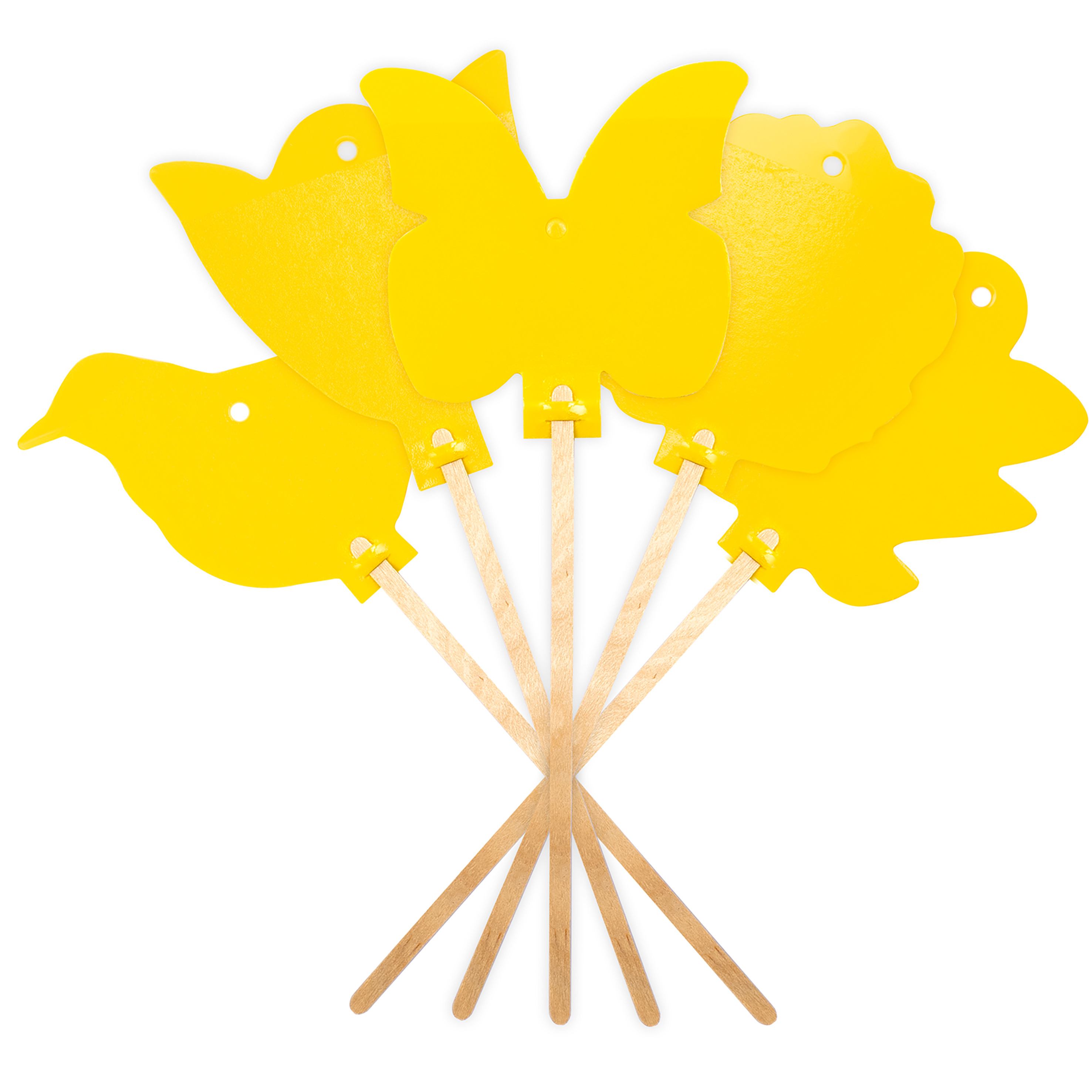 668005-Gelbsticker-5er-Set-Klebefalle-gegen-Blattlaeuse Gelb-Sticker 5er-Set – das Klebefallen-Set gegen Blattläuse, Trauermücken und Minierfliegen von GARDIGO