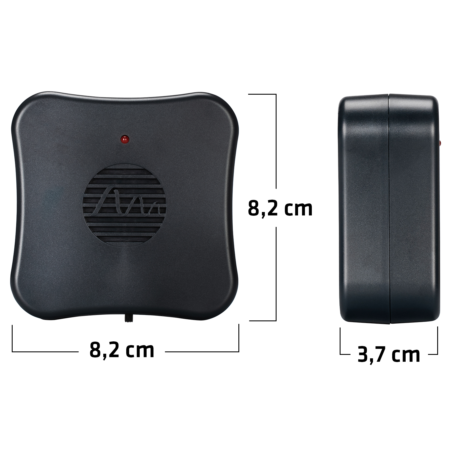 66950_abmessungen Die Abmessungen des Geräts.