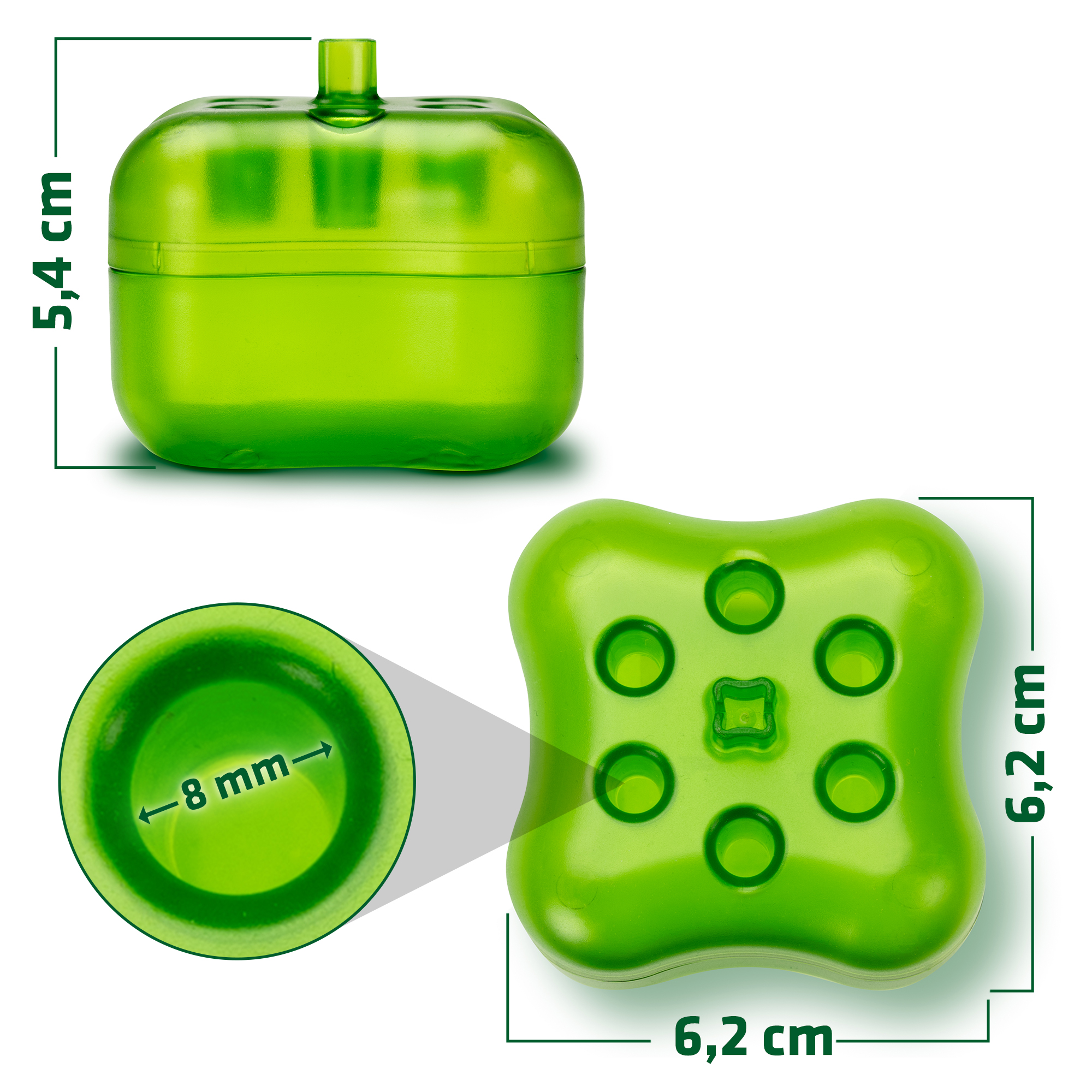 Maße der Fruchtfliegenfalle