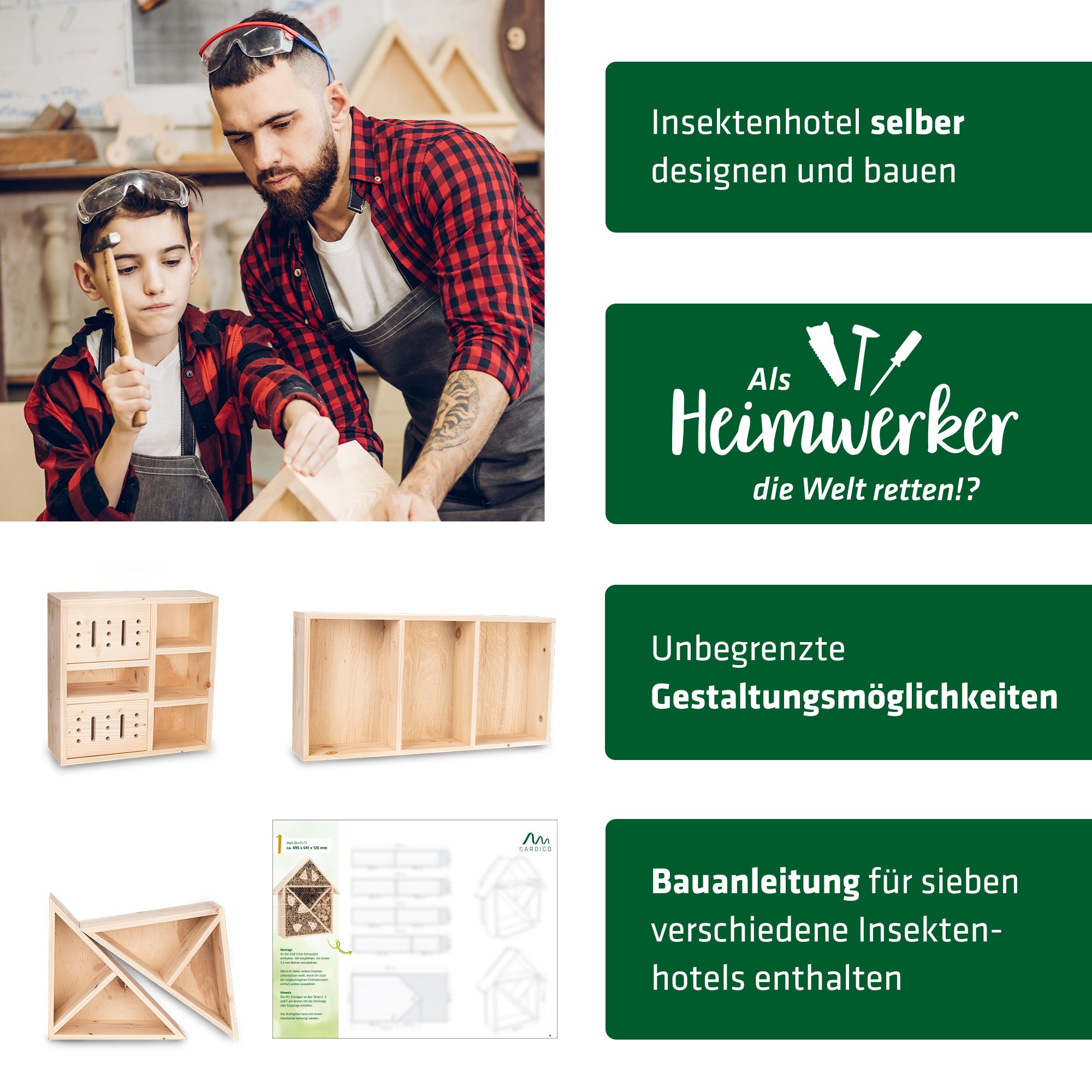 92462-Kreativ-Bausatz-Fichte-made-in-germany Mit vielen Auswahlmöglichkeiten und Anregungen zum selber Bauen für Groß und Klein.