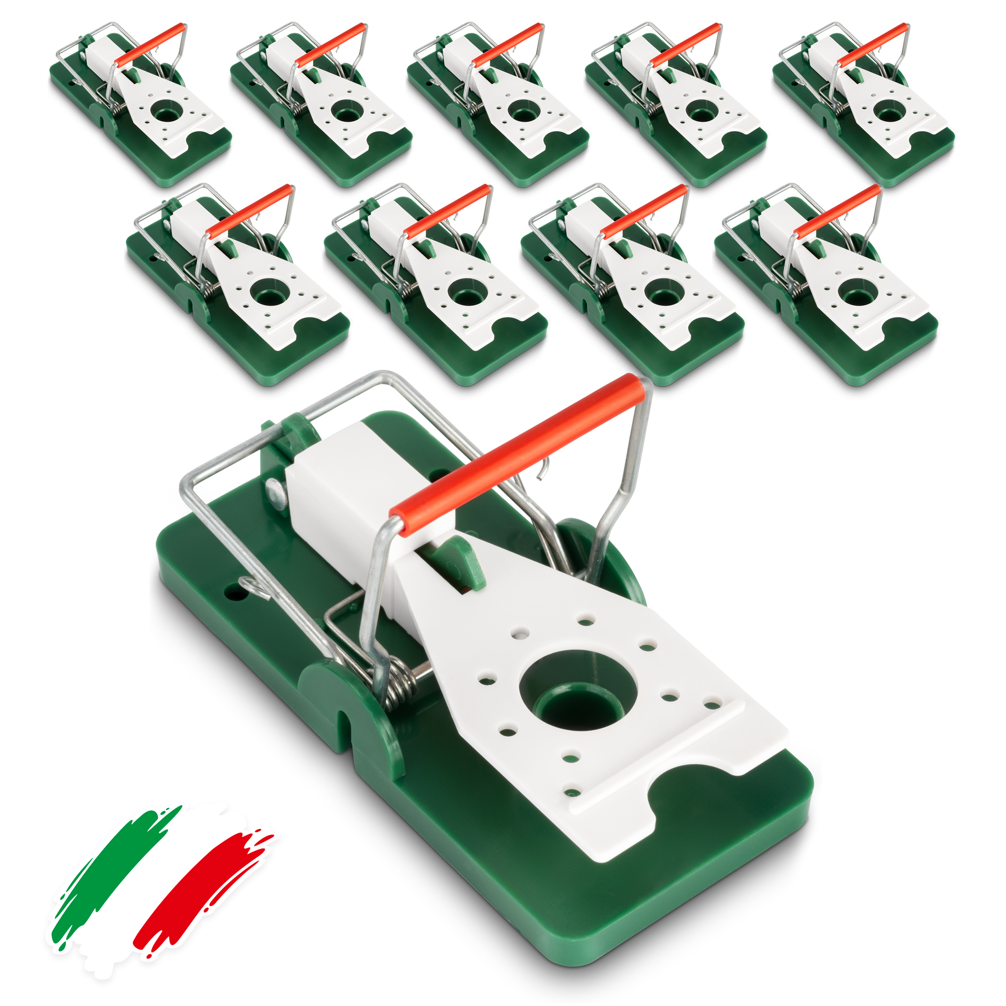 6236810-Schlag-Mausefalle-10er-Set-IT-Schlagfalle-Bastelidee Schlag-Mausefalle 10er-Set Italien Edition – die Mausefallen in den Nationalfarben Italiens von Gardigo!