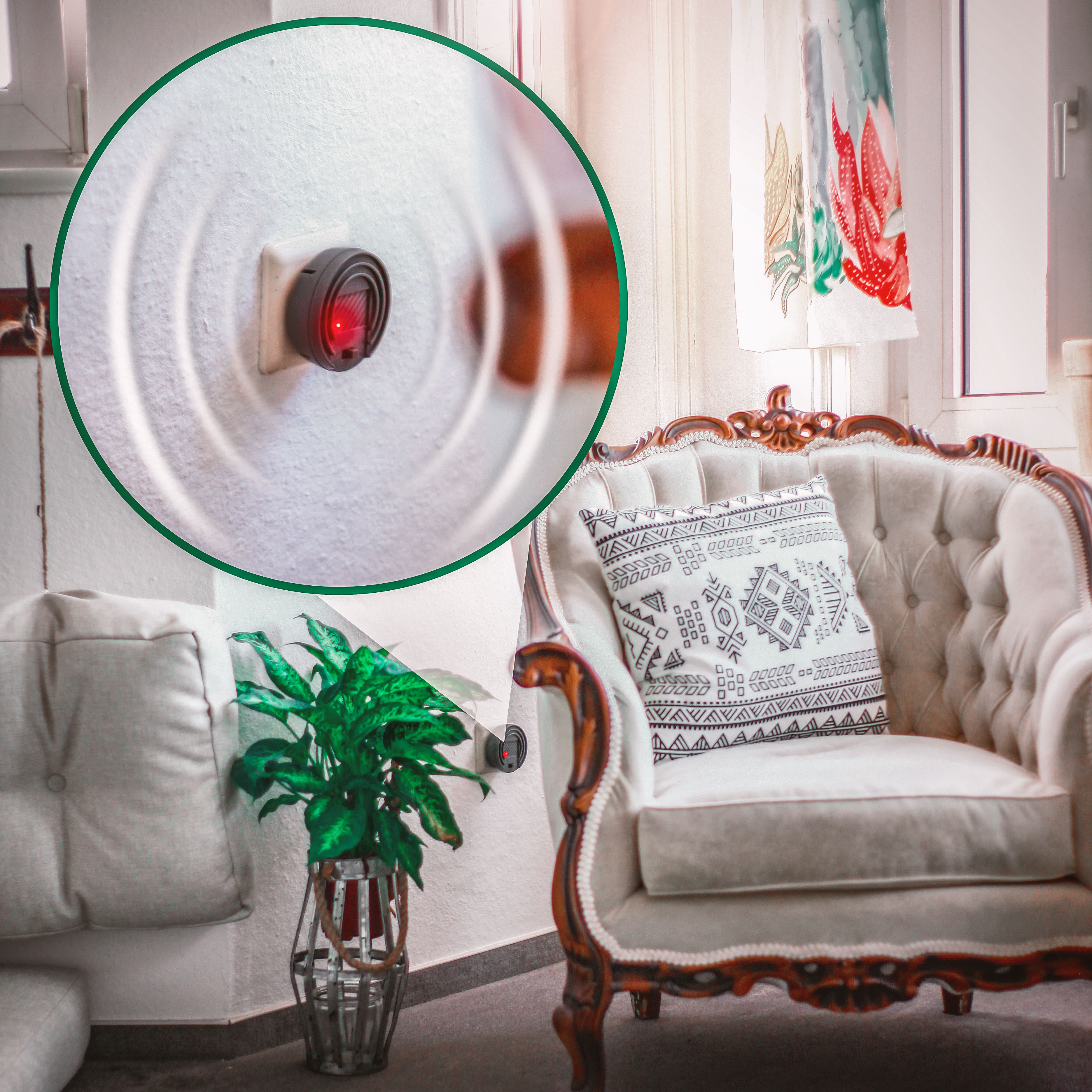 90801-Vario_Schutz-3-in-1-Wohnzimmer-Ultraschall Das Gerät hilft Ihnen dabei helfen jeden Raum frei von Ungeziefer zu halten.