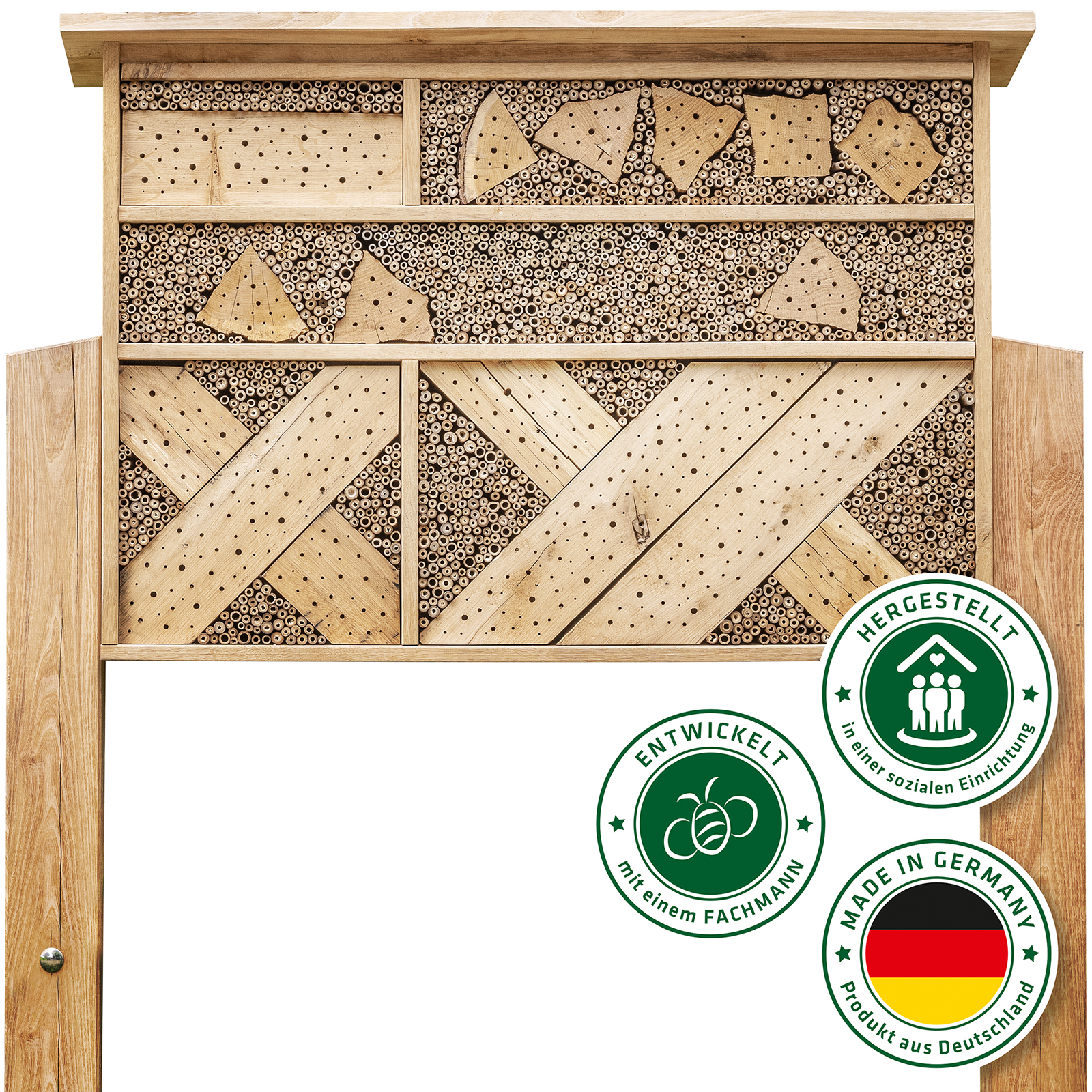 Unser größtes Insektenhotel für Firmen, Gemeinden & Vereine Insektenhotel Premium – das extra große Bienenhotel für Kommunen, Firmen und Städte von GARDIGO