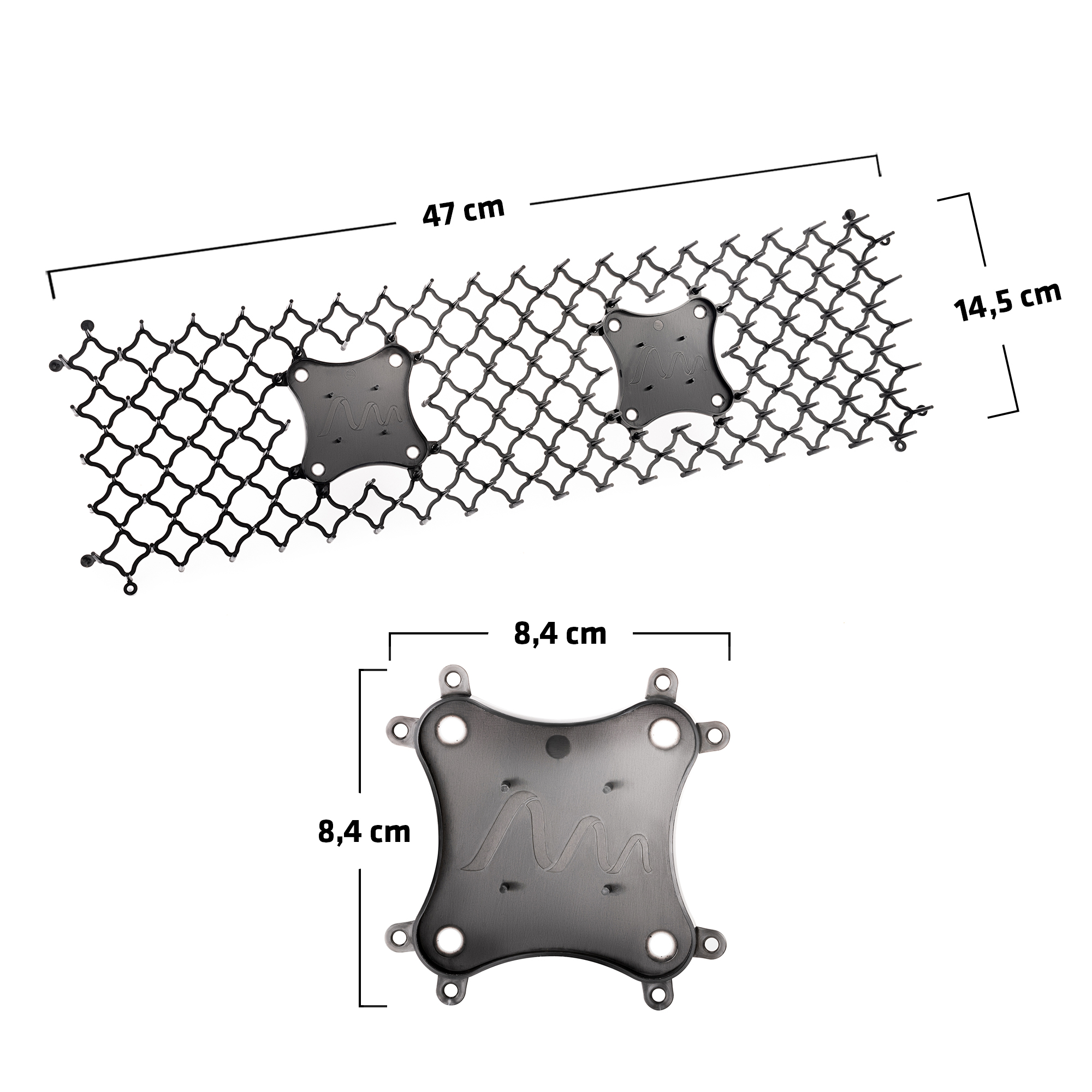 dornengitter-masse-60041 Die Abmessungen der Dornengitter.