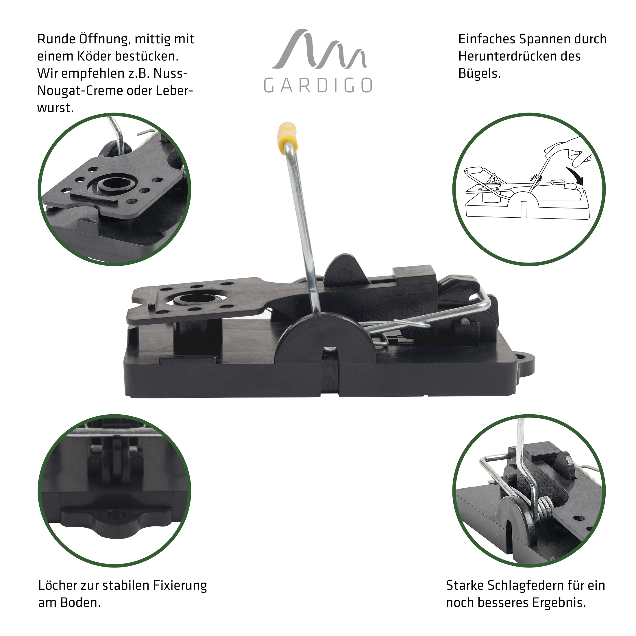 Die Features der Schlag-Mausefalle im Überblick