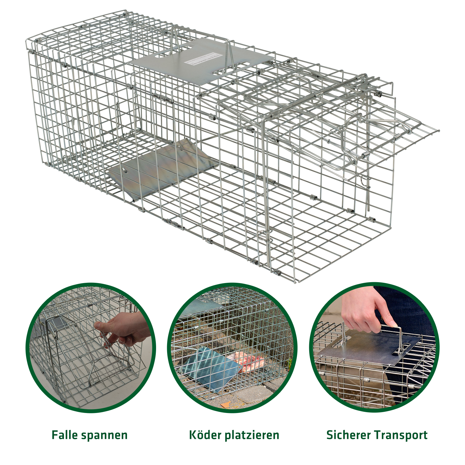 katzenfalle-62360_features Einfach zu spannen und zu tranportieren – die Marder- und Katzenfalle von GARDIGO.
