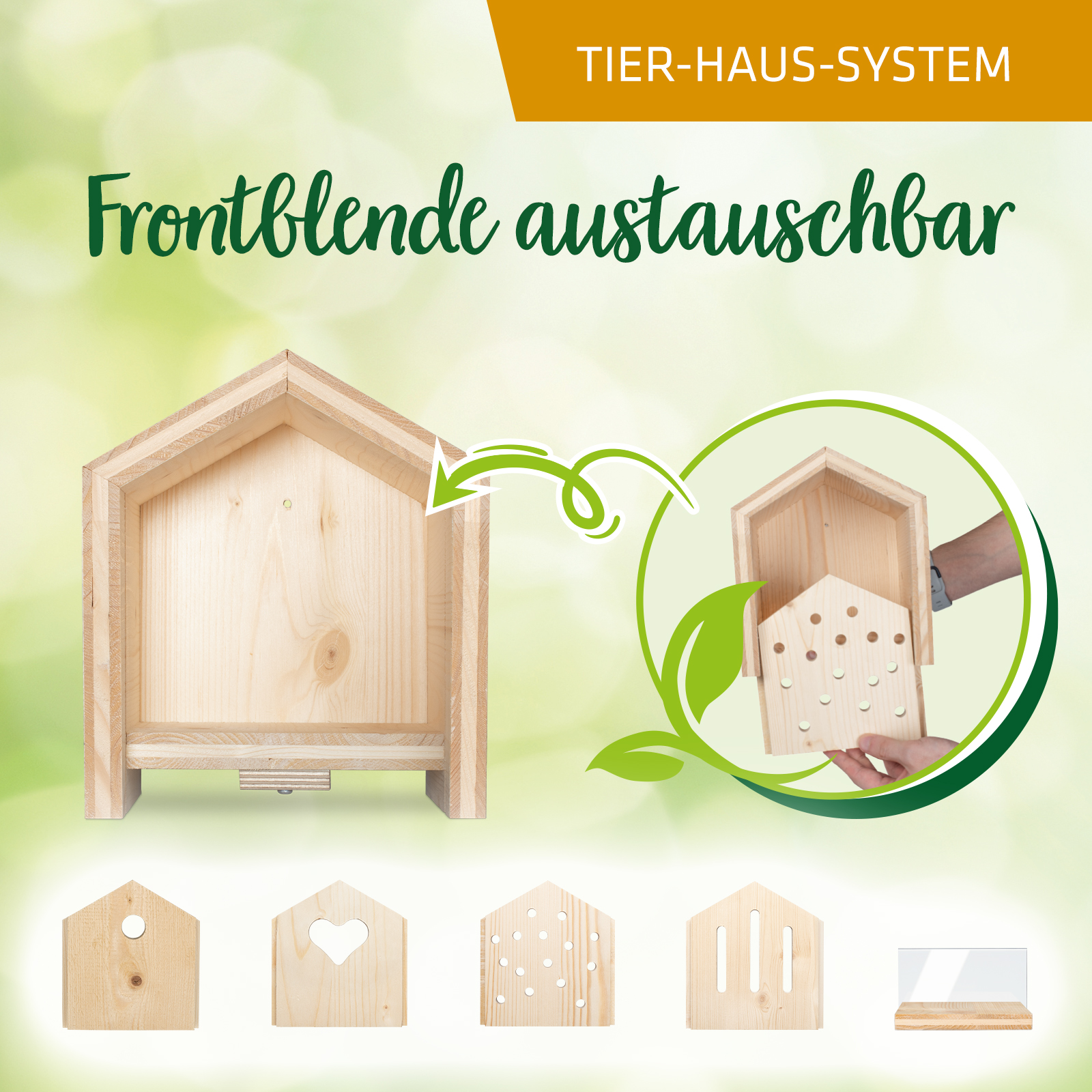 92301-tier-haus-marienkaefer-kiefernzapfen-frontblende-austauschbar Sie können Ihr Set beliebig mit weiteren Blenden erweitern, um auch anderen Gartenbewohnern zu helfen.