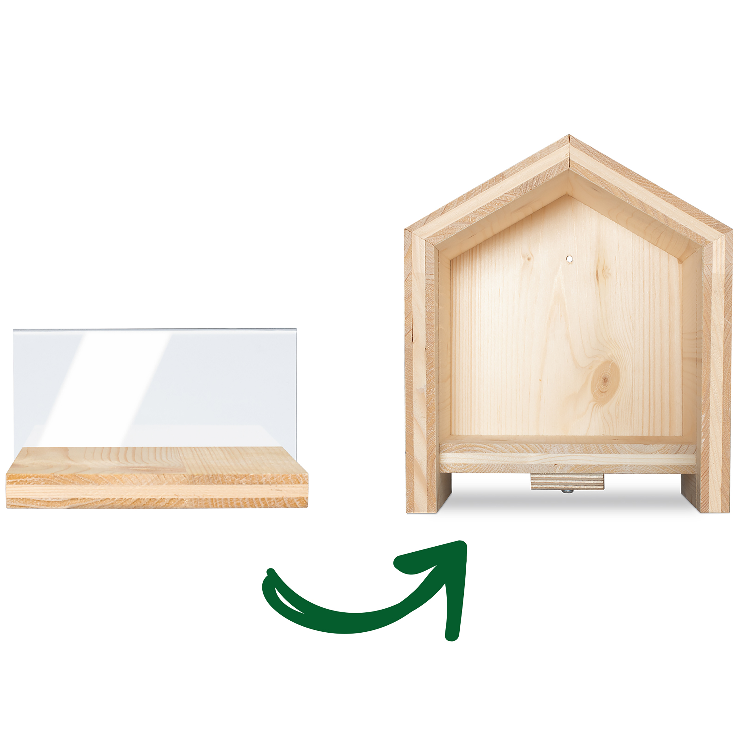 92140-frontblende-eichhoernchen-zusammenbau-ersetzen Die Blende lässt sich ganz einfach in das Tier-Haus einsetzen.