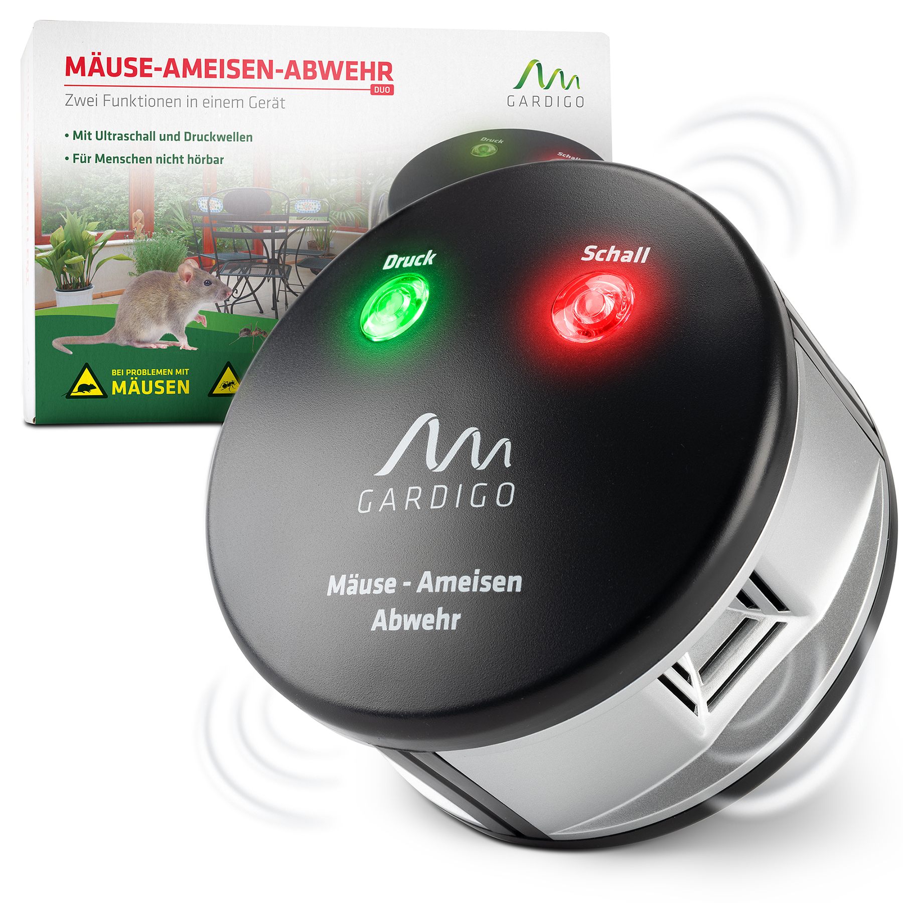 maeuse-ameisen-abwehr-mit-packung-62318 So wird die GARDIGO Mäuse-Ameisen-Abwehr Duo geliefert.
