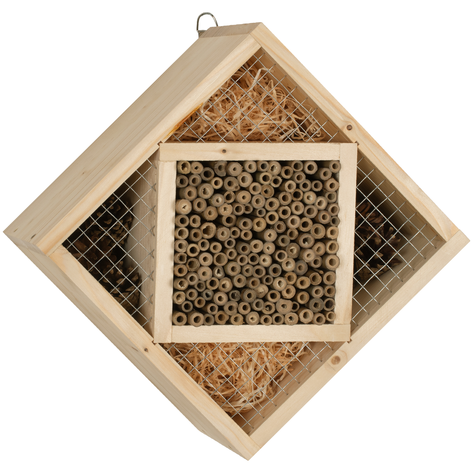 92312-insekten-hotel-quadrat-diy-holz Alles was Sie noch zum Basteln benötigen ist ein Torx-Schraubendreher oder Akkuschrauber.