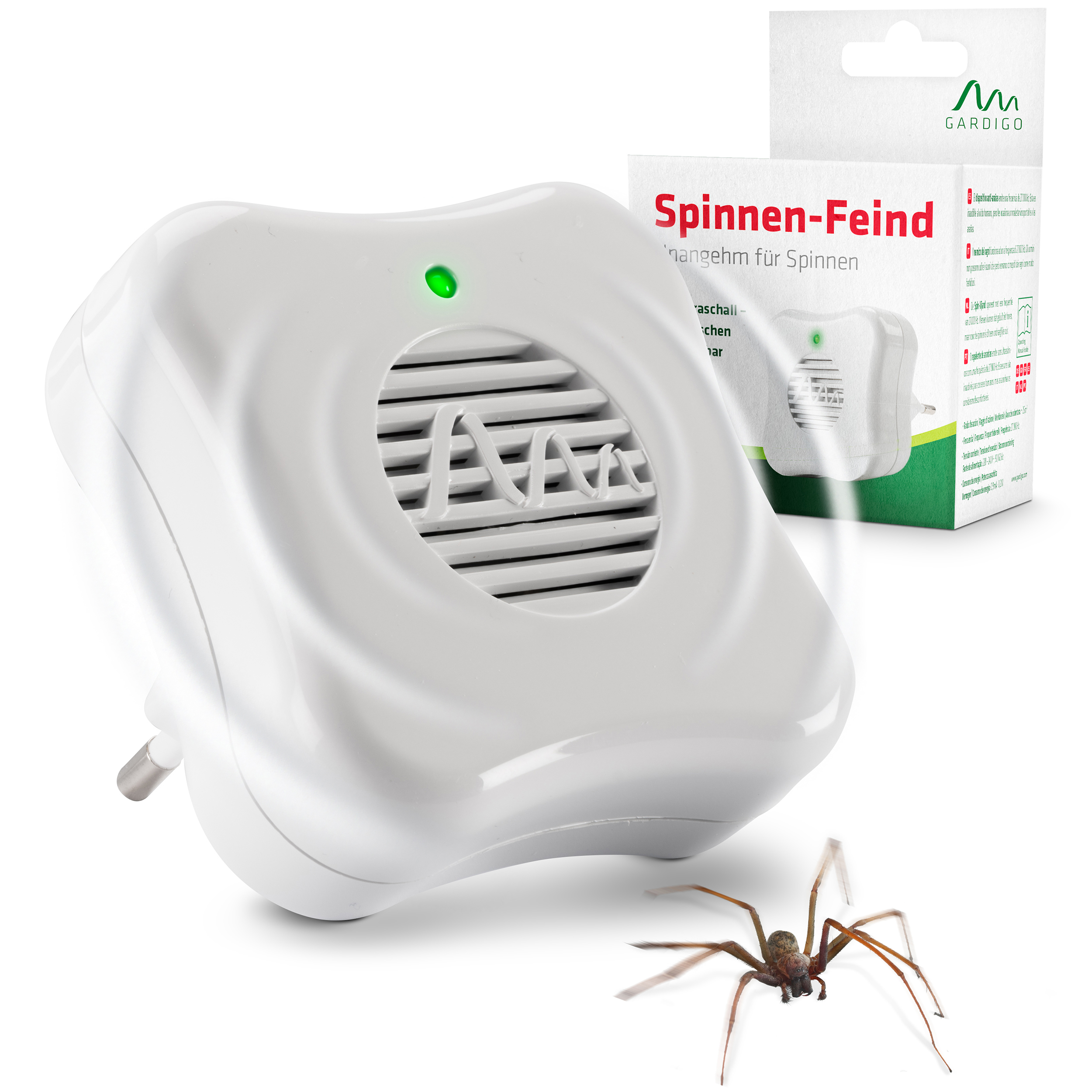 Spinnen-Feind – Ultraschall-Stecker gegen Spinnen