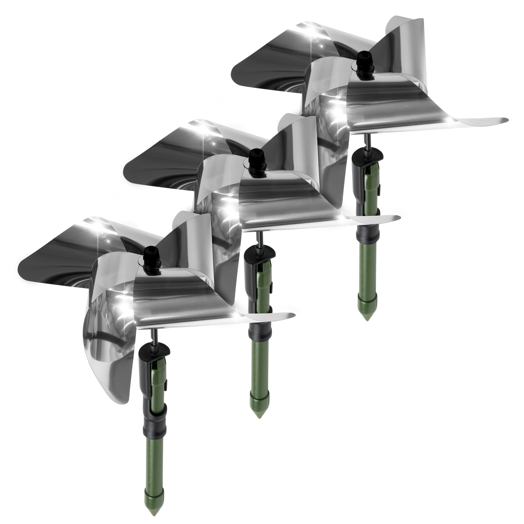 600983OF-Vogel-Frei-Windmuehle-3er-Set-Kraehen-gegen-Voegel Vogel-Frei Windmühle 3er-Set – das Set der dekorativen Vogelscheuche, die reflektiert, von GARDIGO