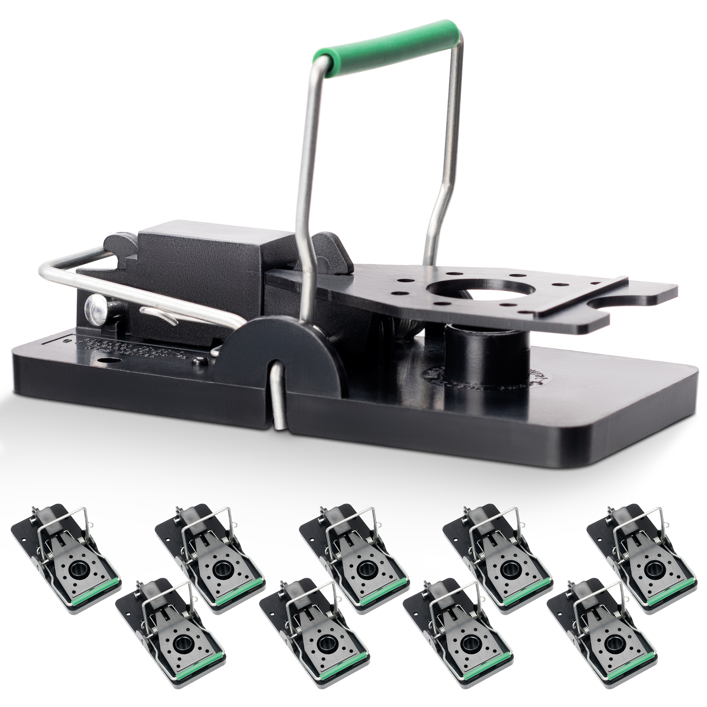 Mausefalle-Schlagfalle-10er-Set-Kunststoff-62343 Kunstoff-Mausefallen von GARDIGO – praktisches 10er-Set zur Mäusebekämpfung