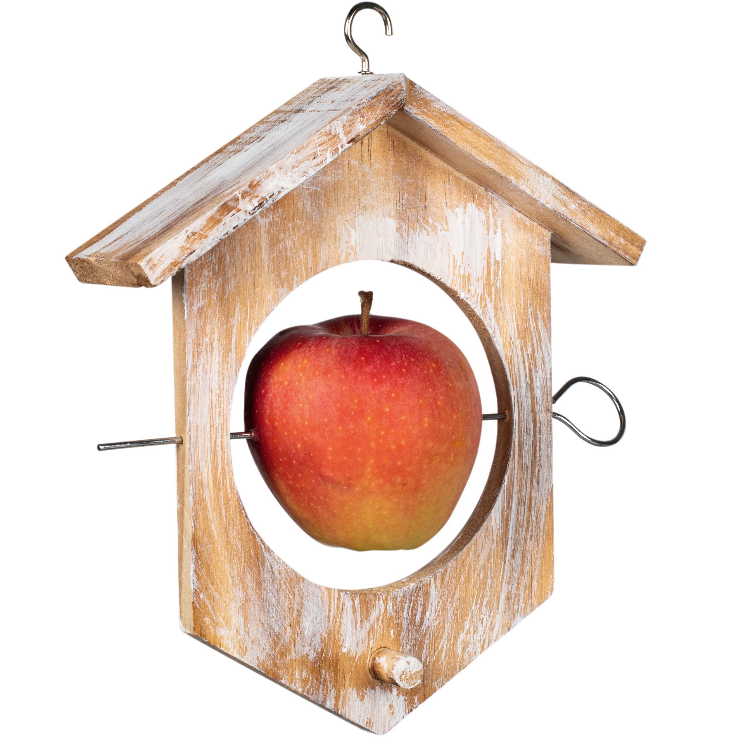 Apfel-Futterstation für Vögel | Meisenknödel-Halter aus Holz | Äpfel, Birnen etc. im Winter füttern Apfel-Futterstation für Vögel | Meisenknödel-Halter aus Holz | Äpfel, Birnen etc. im Winter füttern