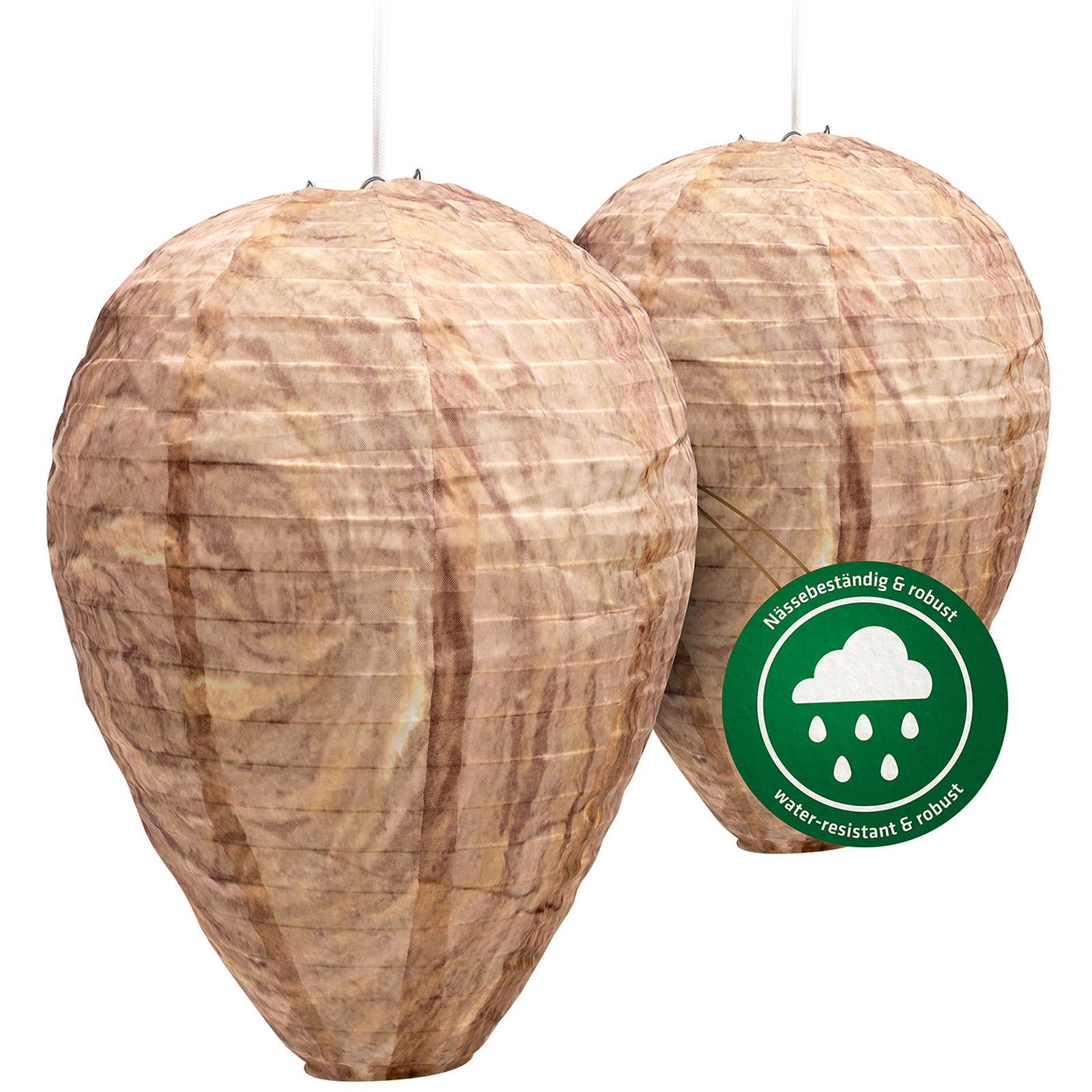 Wespennest-Nachbau | wetterfest | 2er-Set | Wespen-Frei Premium Wespennest-Nachbau | wetterfest | 2er-Set | Wespen-Frei Premium