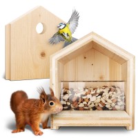 Tier-Haus Eichhörnchen-Futterhaus & Meisen-Nistkasten in einem Set von GARDIGO