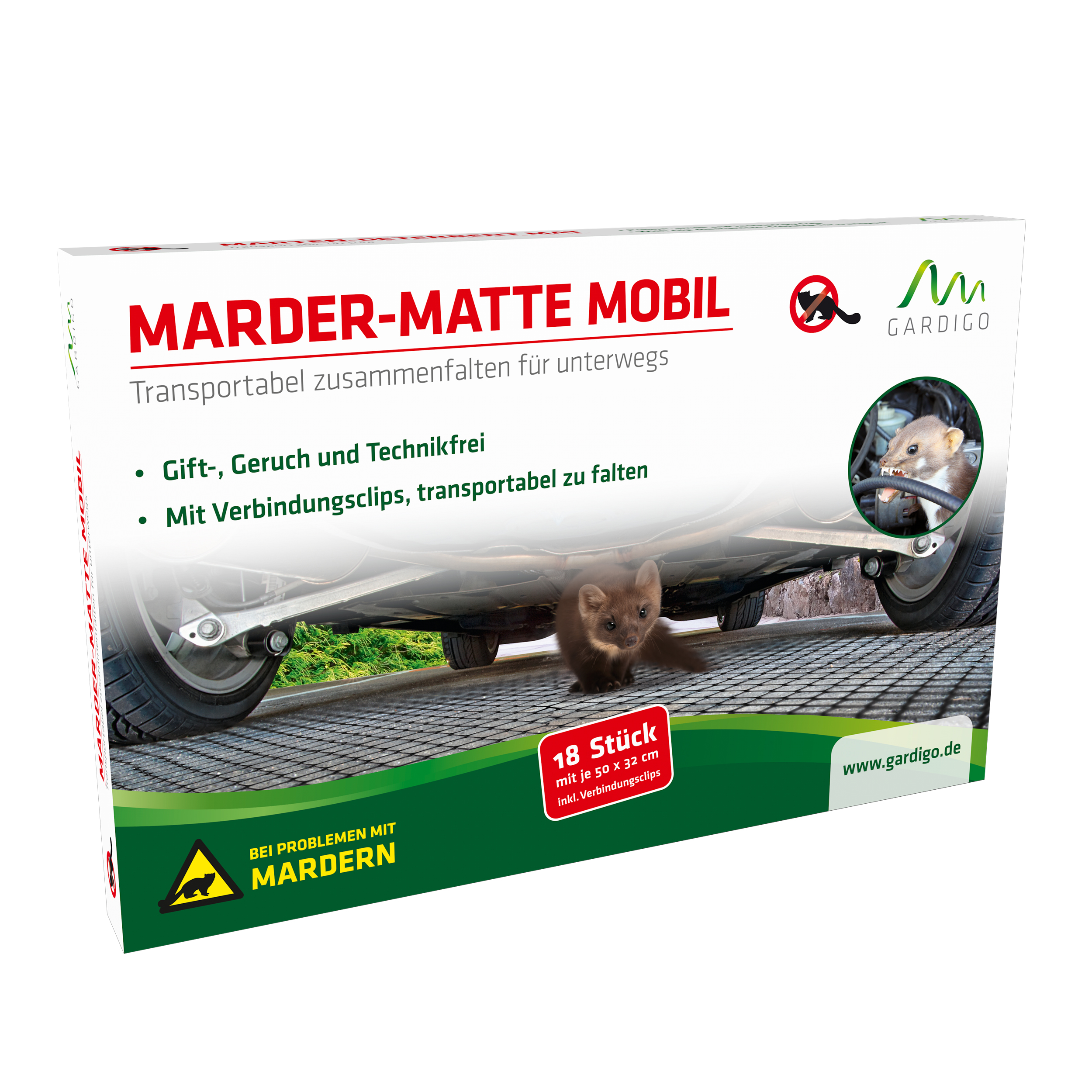 GARDIGO® Marderschreck Granulat - Marder-Verdufter - 2er Set I