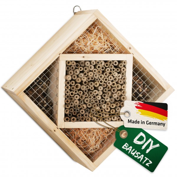 Insekten-Hotel Quadrat Bausatz DIY – der nachhaltige Bastelspaß für die ganze Familie von Gardigo