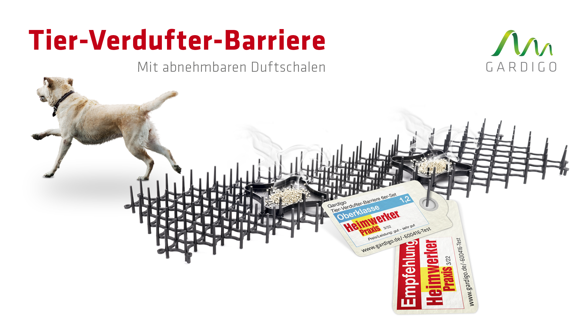 Tier-Verdufter-Barriere 6er-Set, Dornengitter